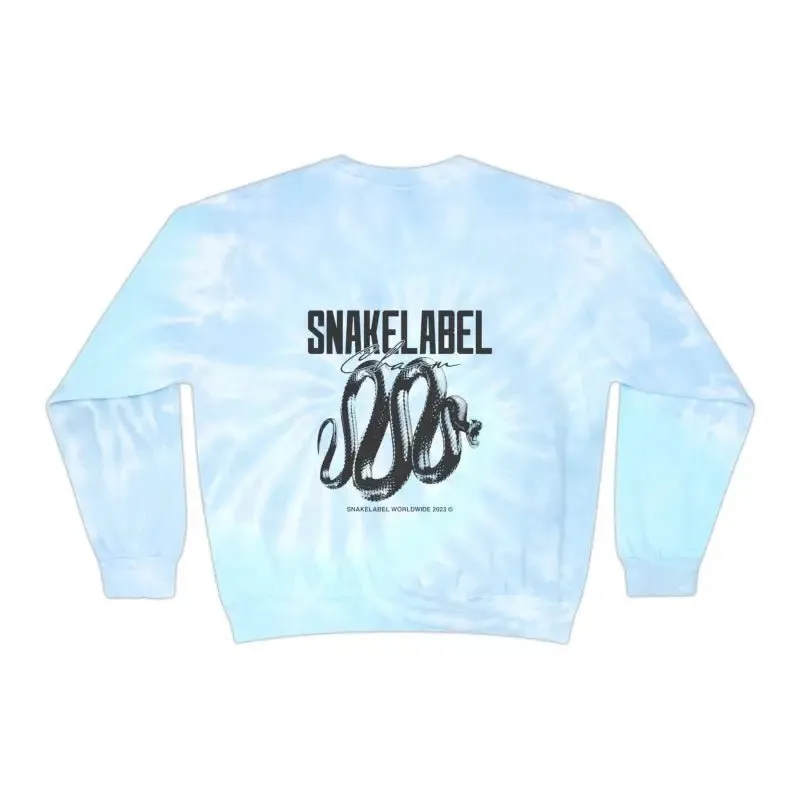 Snake Unisex Tie-Dye Sweatshirt - Customizable Design, Vibrant Colors & Cozy Fit