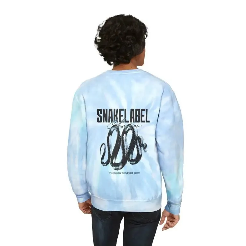Snake Unisex Tie-Dye Sweatshirt - Customizable Design, Vibrant Colors & Cozy Fit