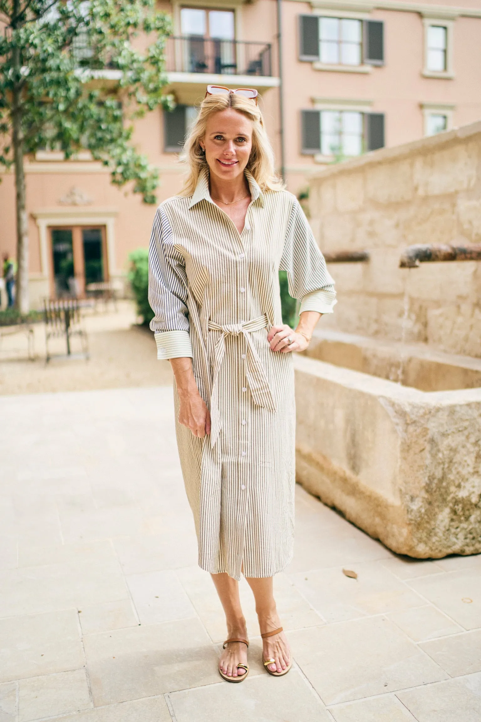 Dynamic Fit Office Friendly MASON'S DAUGHTER | Sutton Shirtdress, Multi Stripe