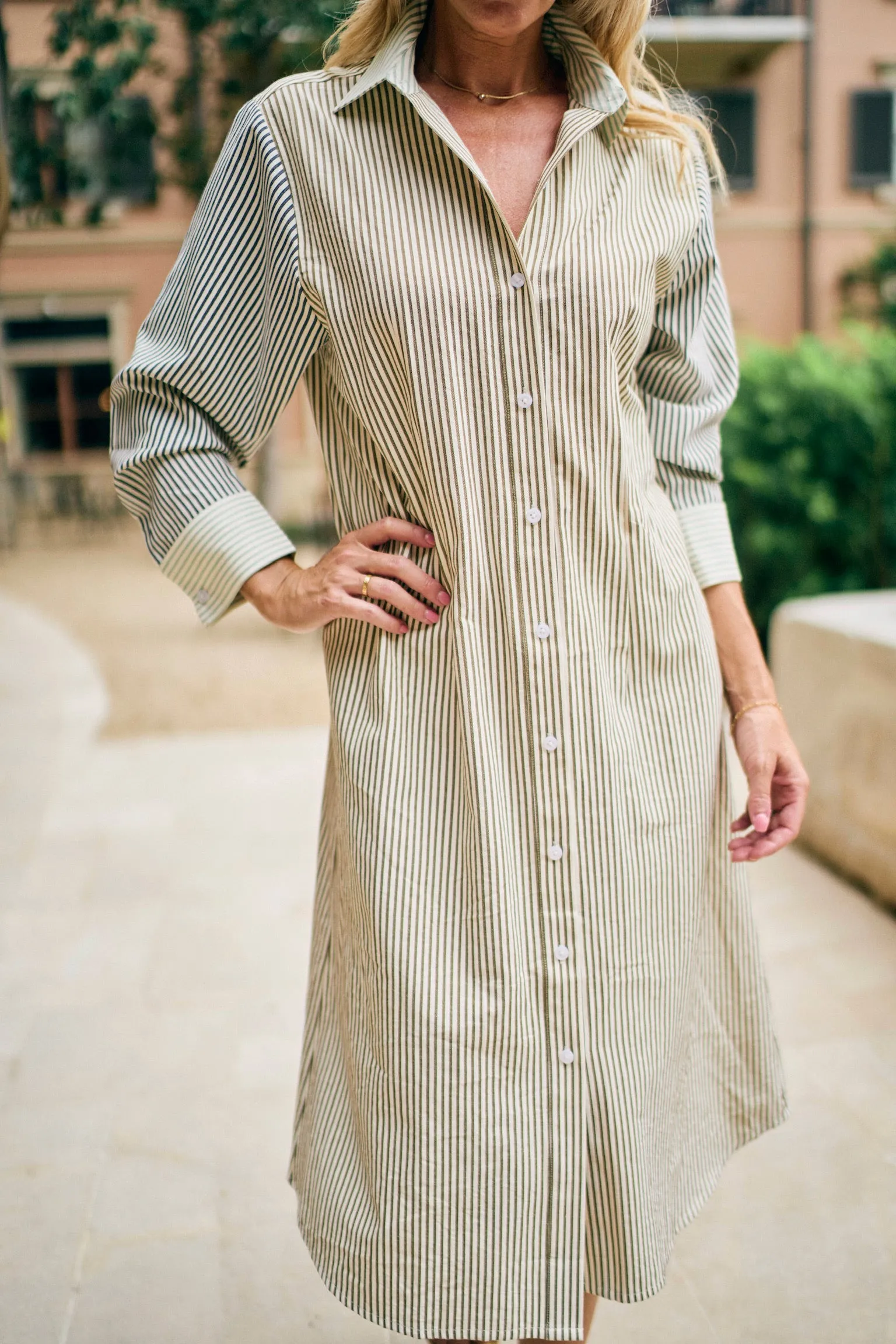Abrasion Resistant Surface MASON'S DAUGHTER | Sutton Shirtdress, Multi Stripe
