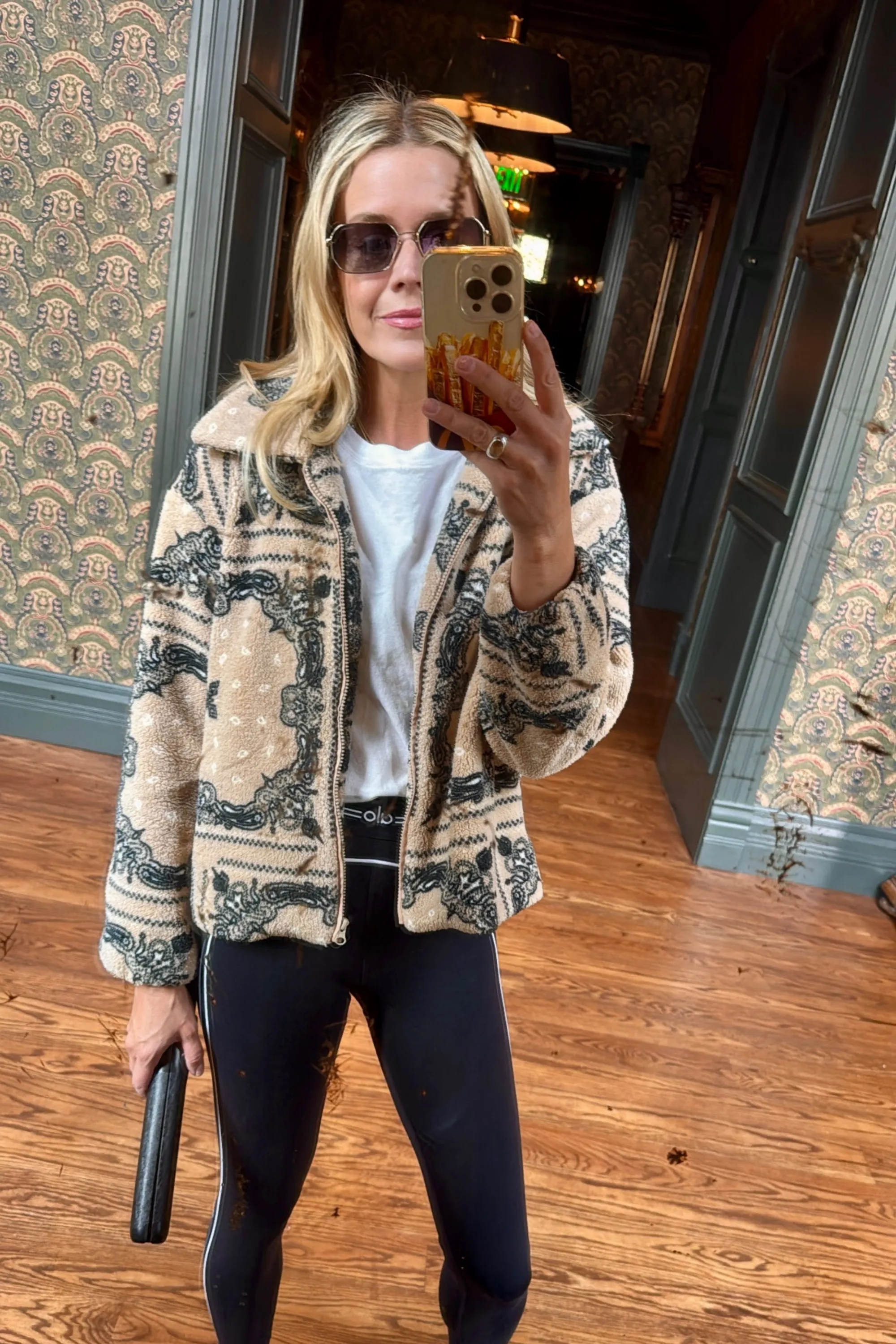 MASON'S DAUGHTER | Coco Jacket, Cream Bandana Print Odor Control Tech Stretch Fit Wear