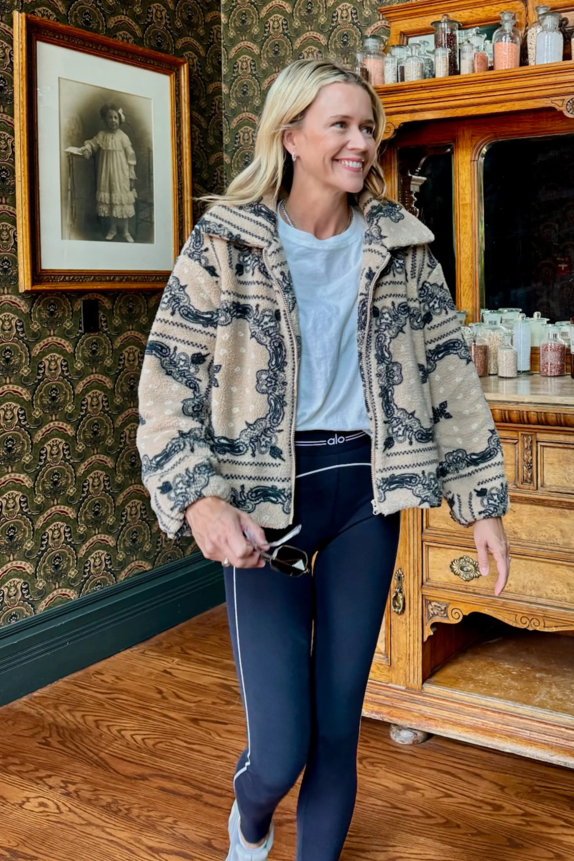 MASON'S DAUGHTER | Coco Jacket, Cream Bandana Print Odor control DoubleLayeredFabric