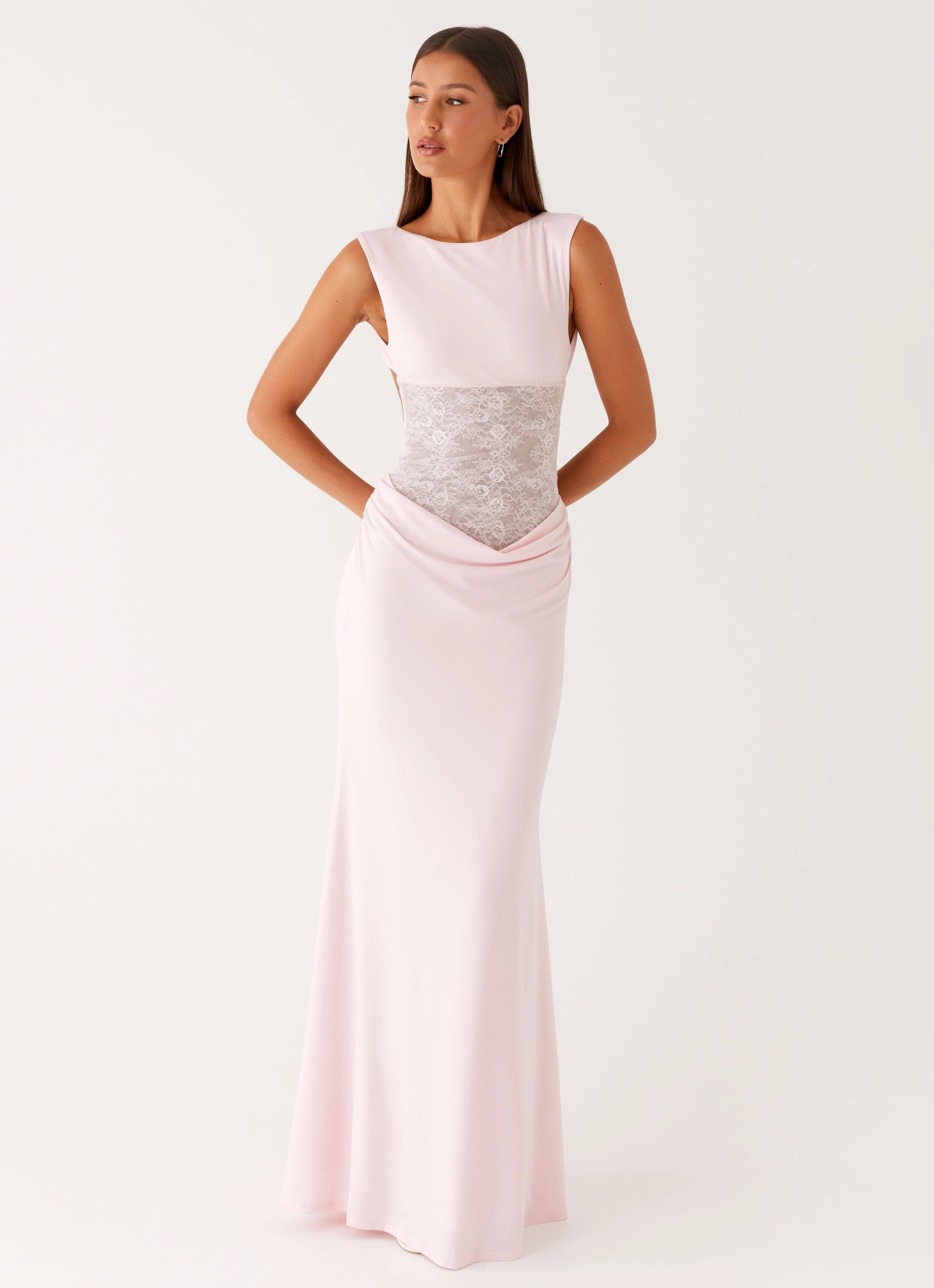 Summer-Season Mood Booster Love Tease Maxi Dress - Baby Pink