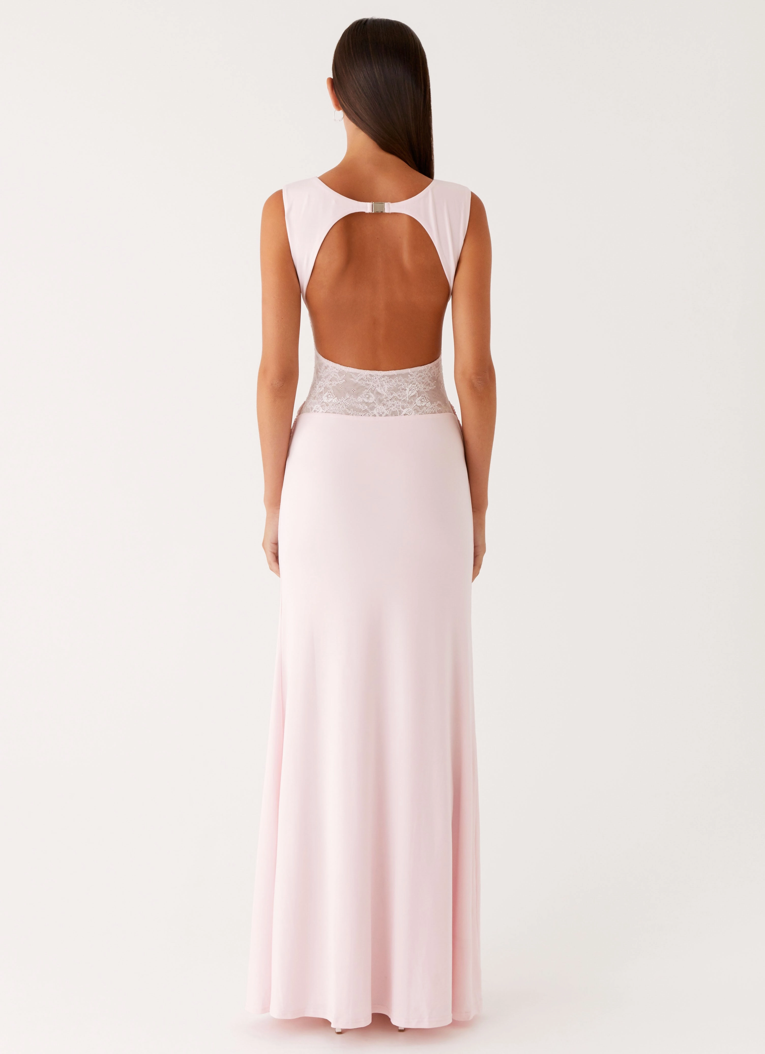 Love Tease Maxi Dress - Baby Pink Elegant Waistband Casual Silhouette