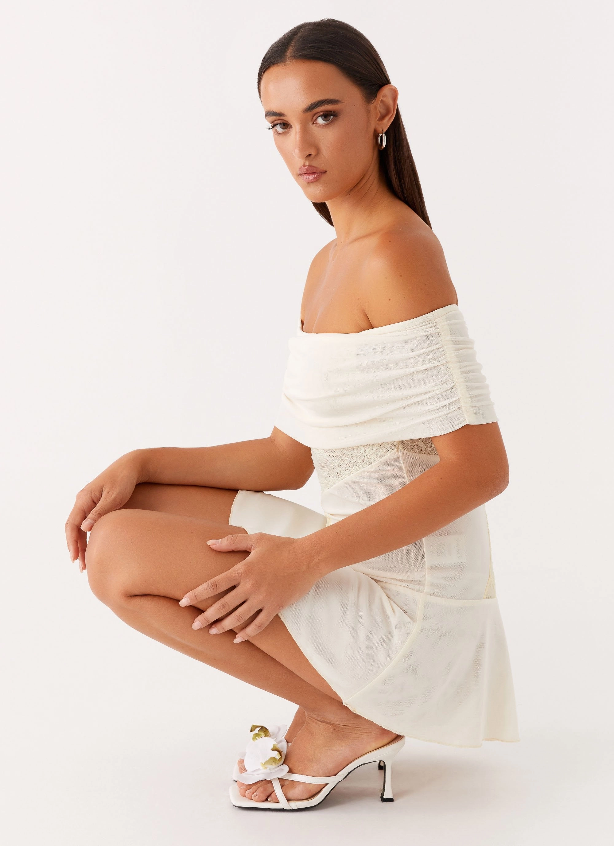 Satin Finish Ocean Road Mini Dress - Yellow