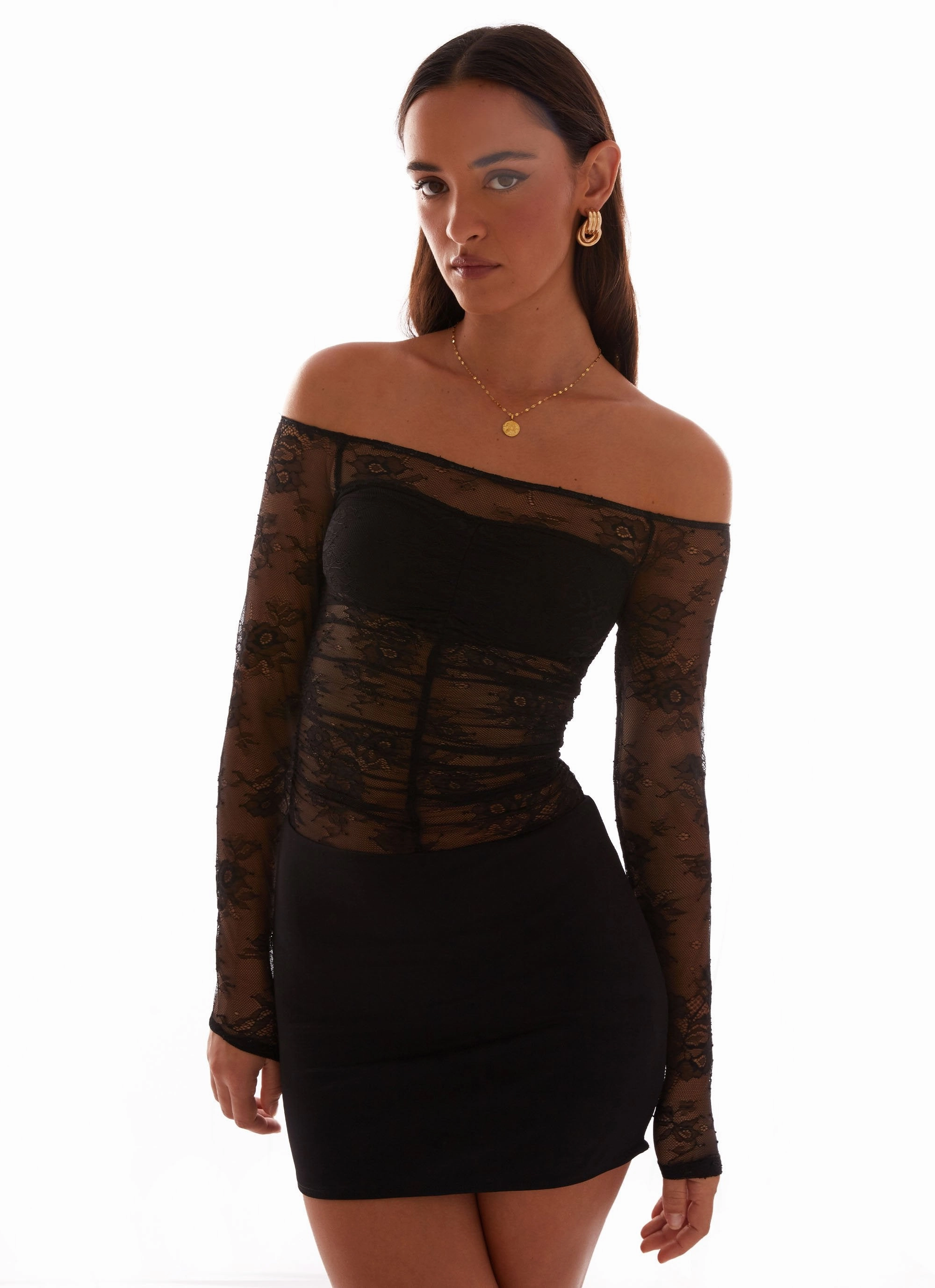Collide Lace Mini Dress - Black Fresh Aesthetic Stylish Choice