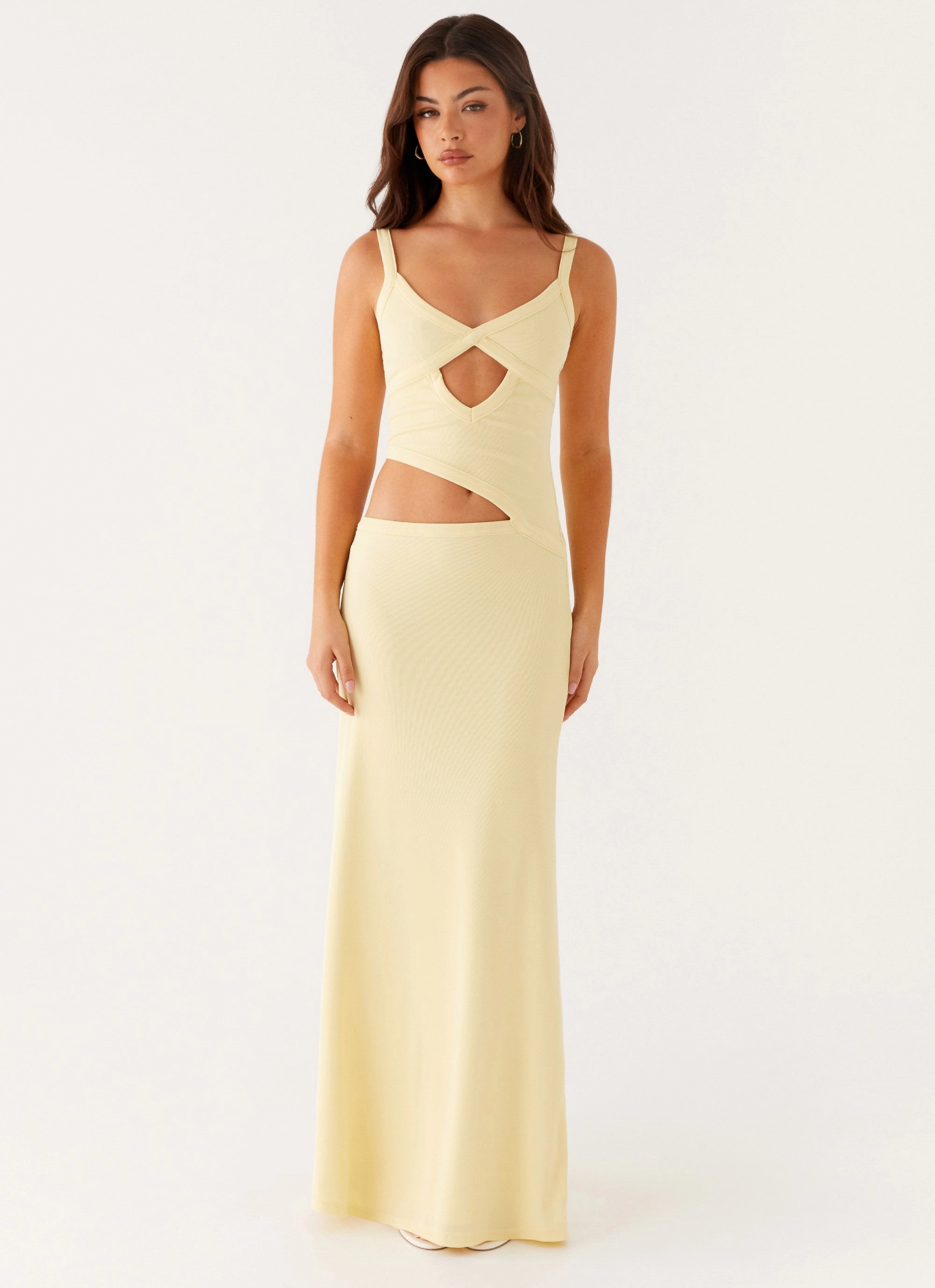 Flared-Hem Jocelyn Maxi Dress - Yellow