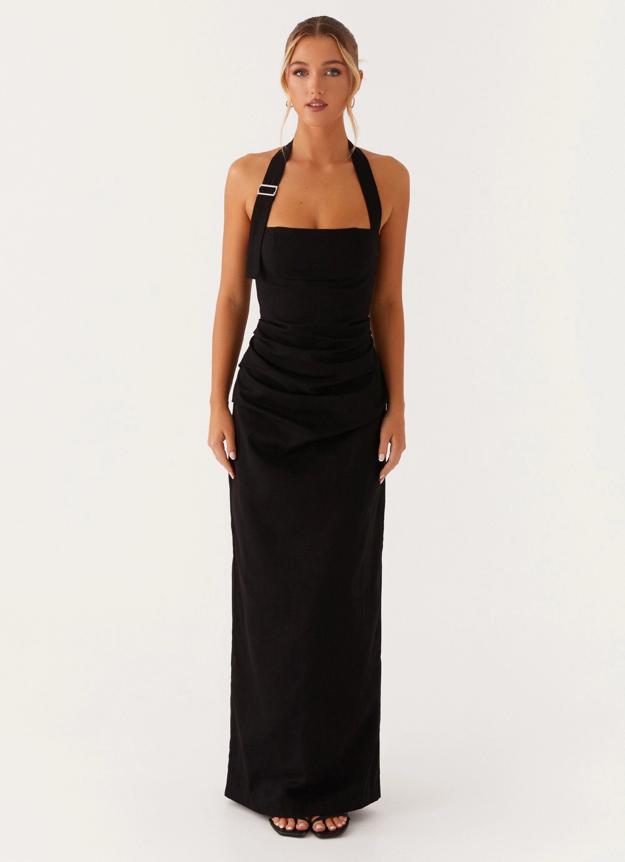 London Cool Pure Shape Rumour Has it Maxi Dress - Black