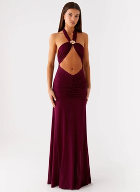 Deltina Maxi Dress - Boysenberry Simple Profile Modern Waist Design