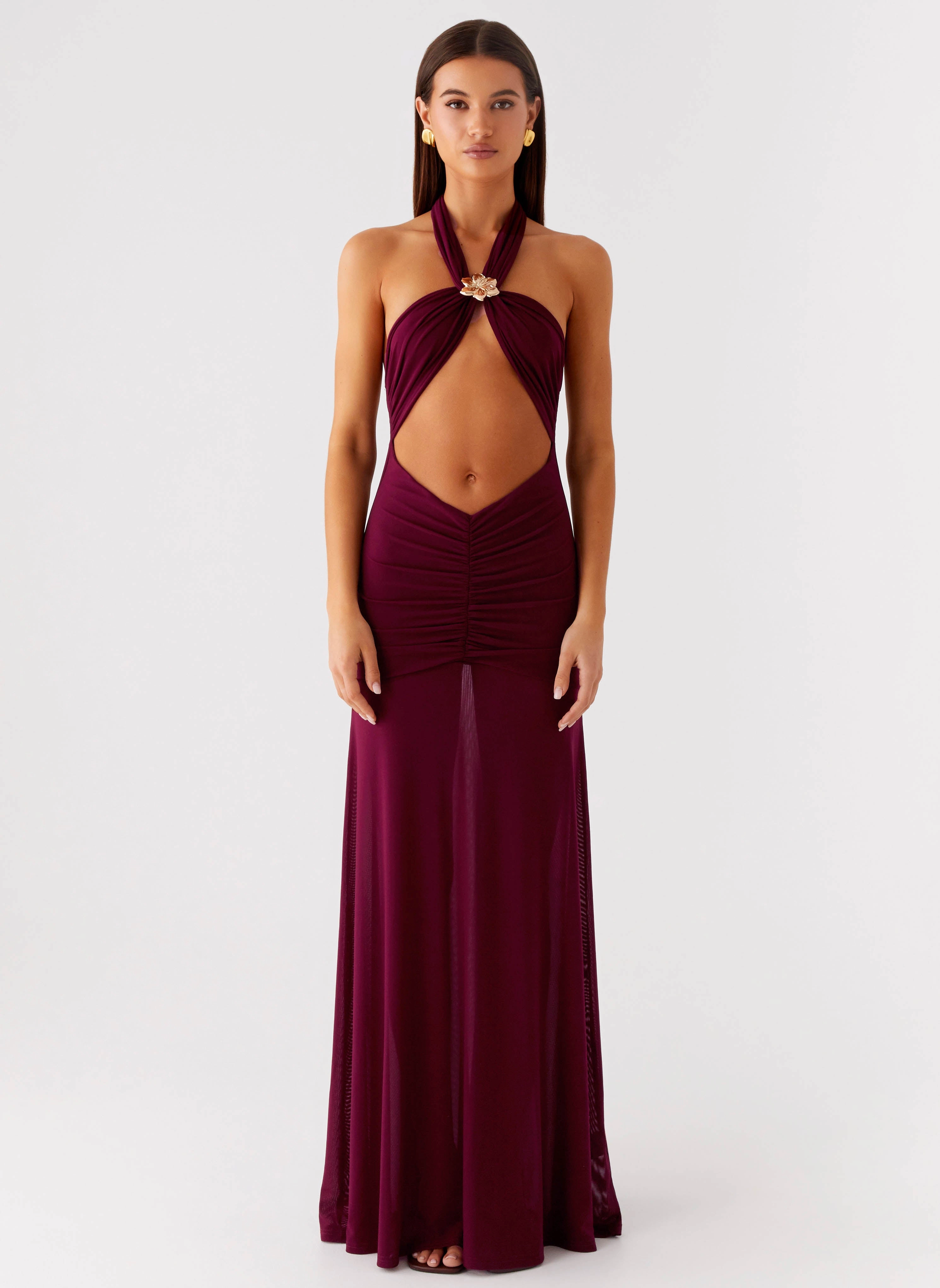 Deltina Maxi Dress - Boysenberry Luxe Appeal
