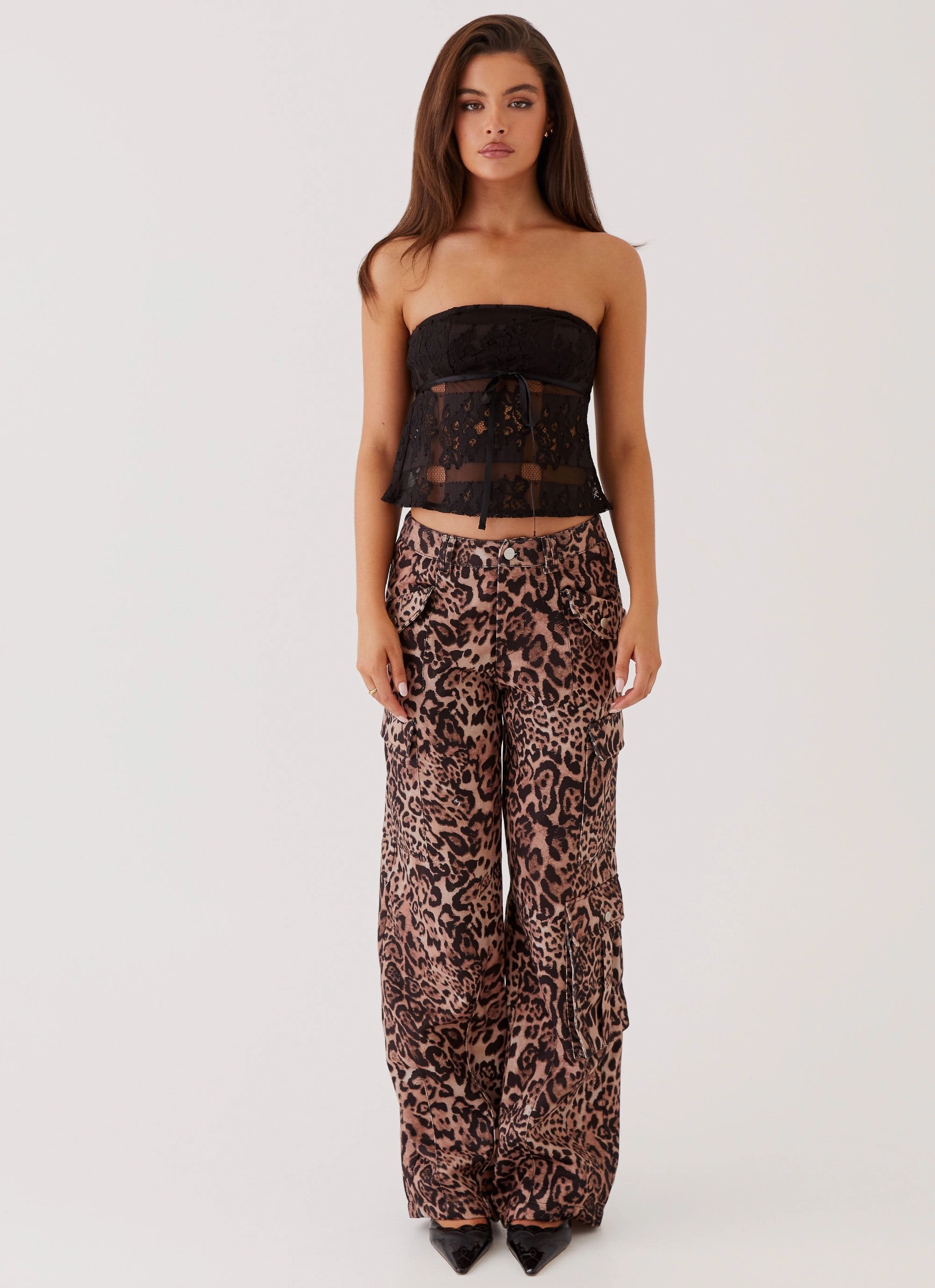 Greedy Cargo Pants - Leopard Stay Flexible BreathableMaterial