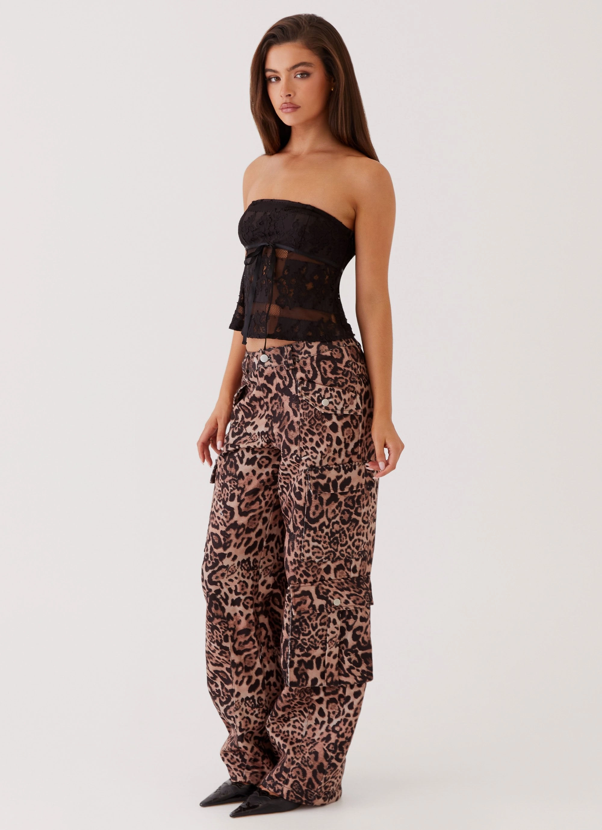 Greedy Cargo Pants - Leopard Secure Closures