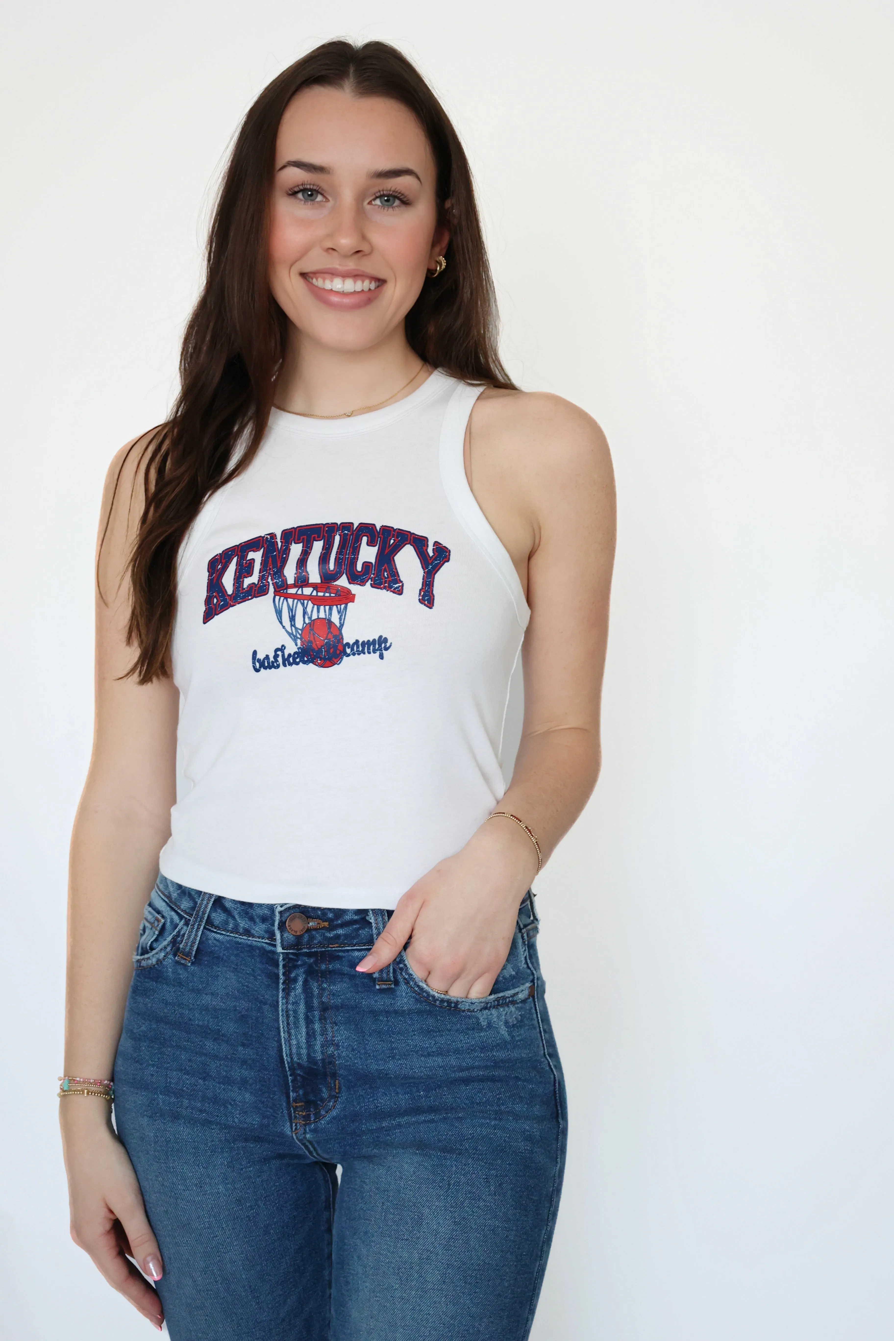 Stylish Tank Kentucky Basketball Camp Tank(FINAL SALE)