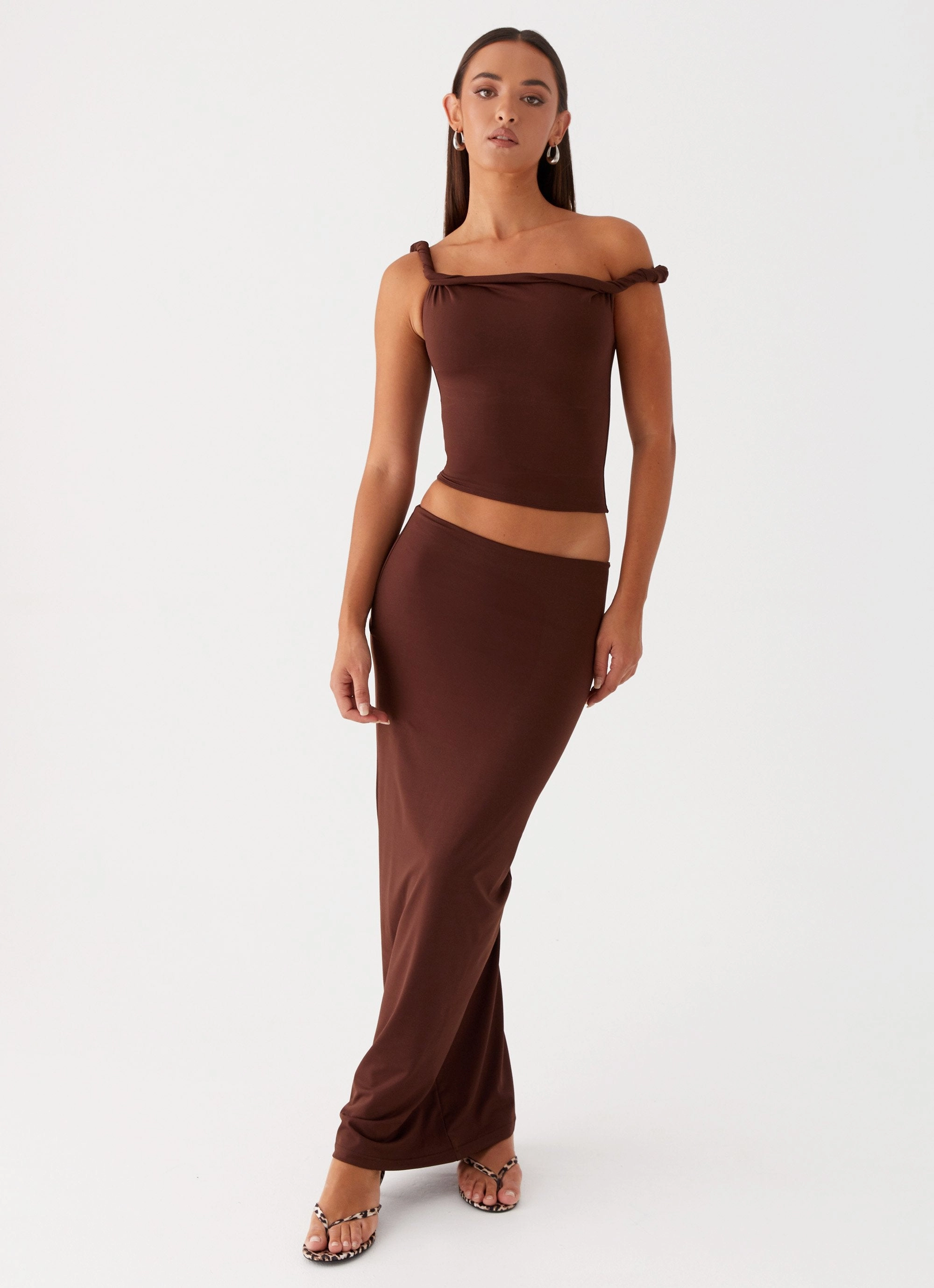 Smart Fit Solace Soul Maxi Skirt - Chocolate