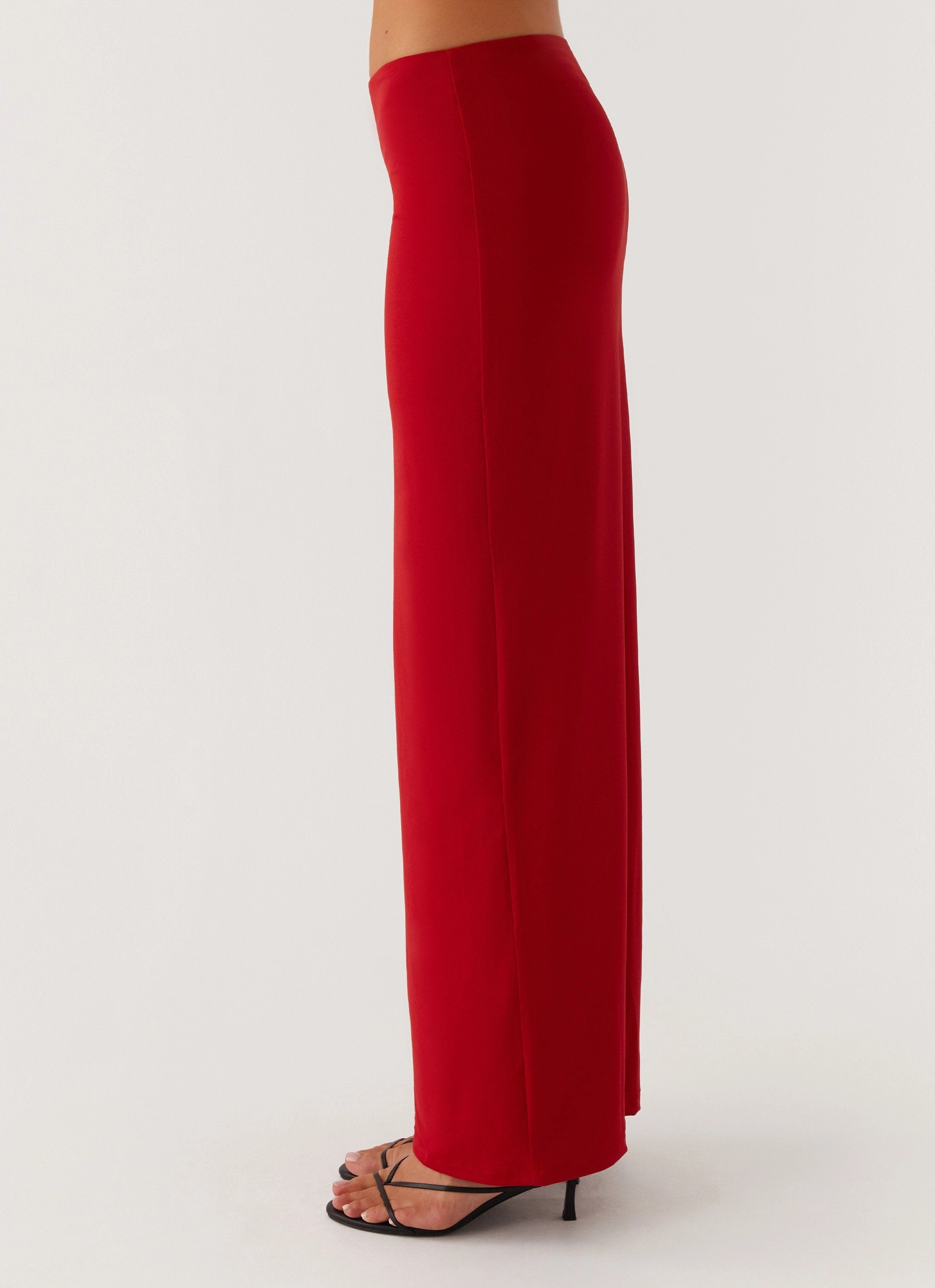 Polka Dot Solace Soul Maxi Skirt - Red
