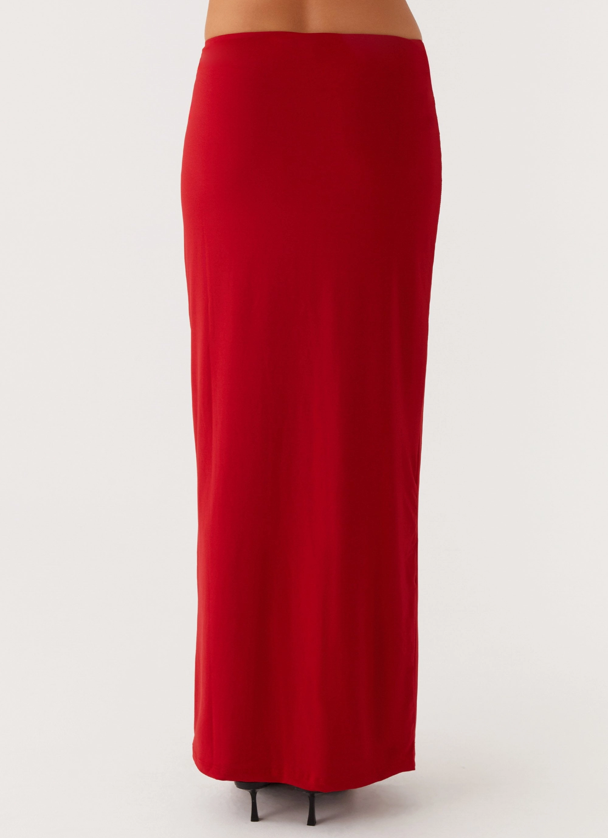 Easy Comfort Solace Soul Maxi Skirt - Red
