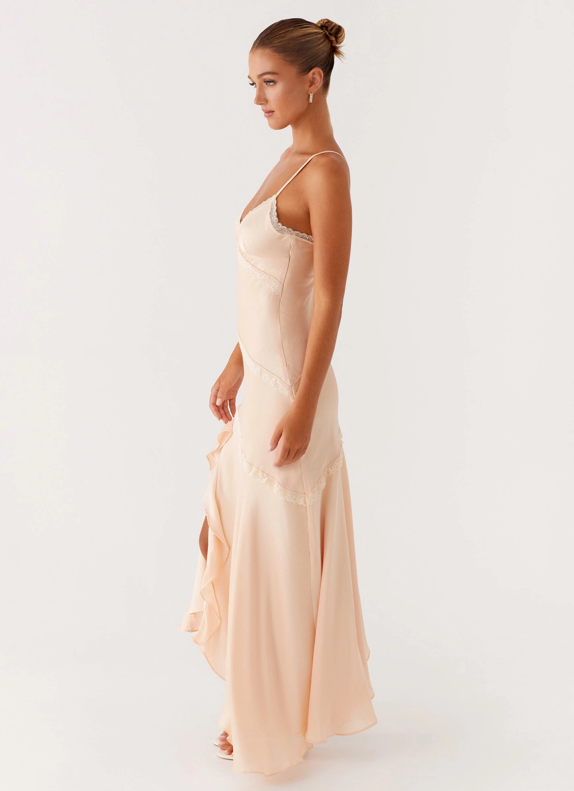Light Wrap Tonal-Panel Solana Maxi Dress - Peach