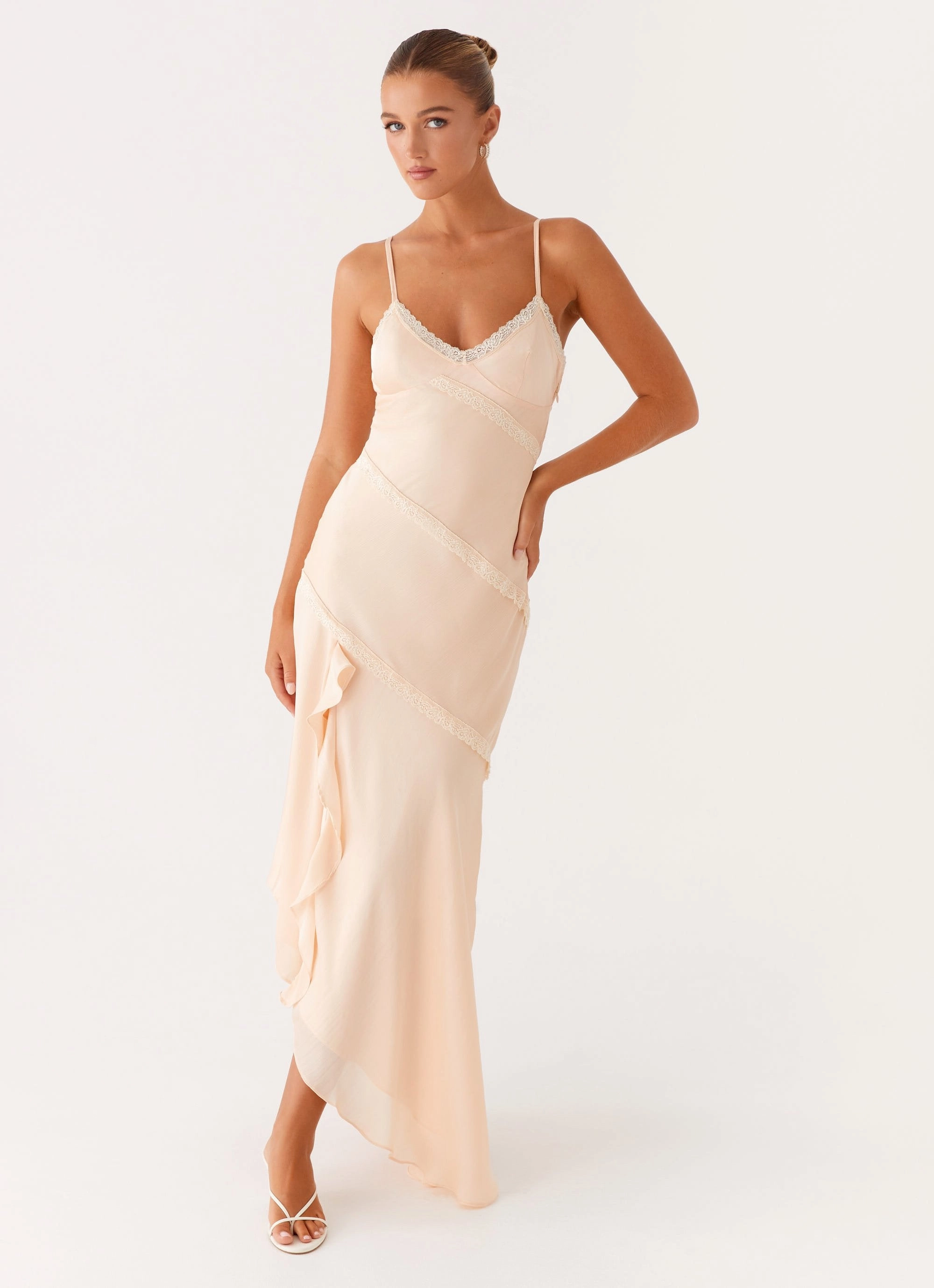 Back Detail Solana Maxi Dress - Peach