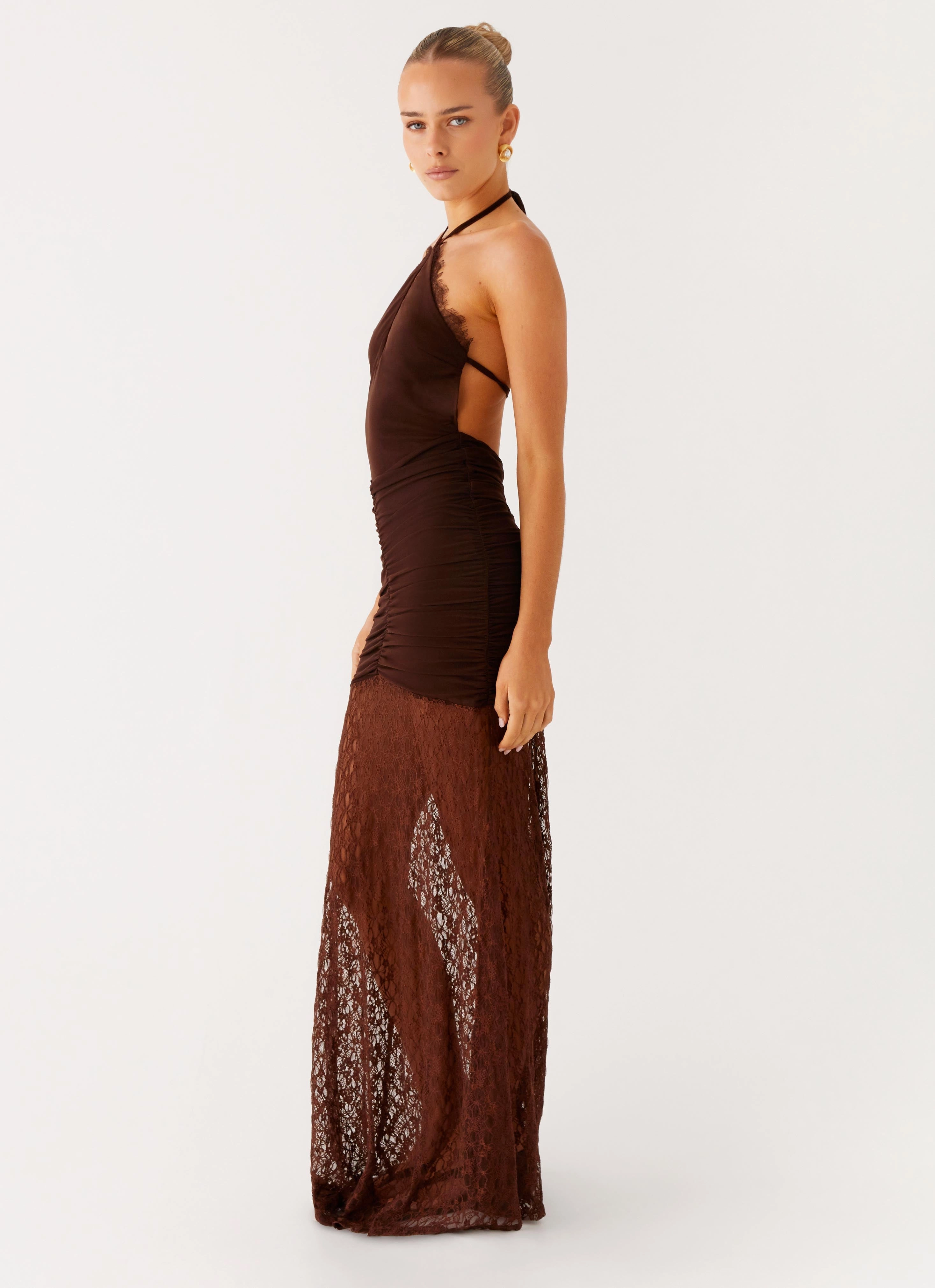 Refined touch Somber Maxi Dress - Chocolate