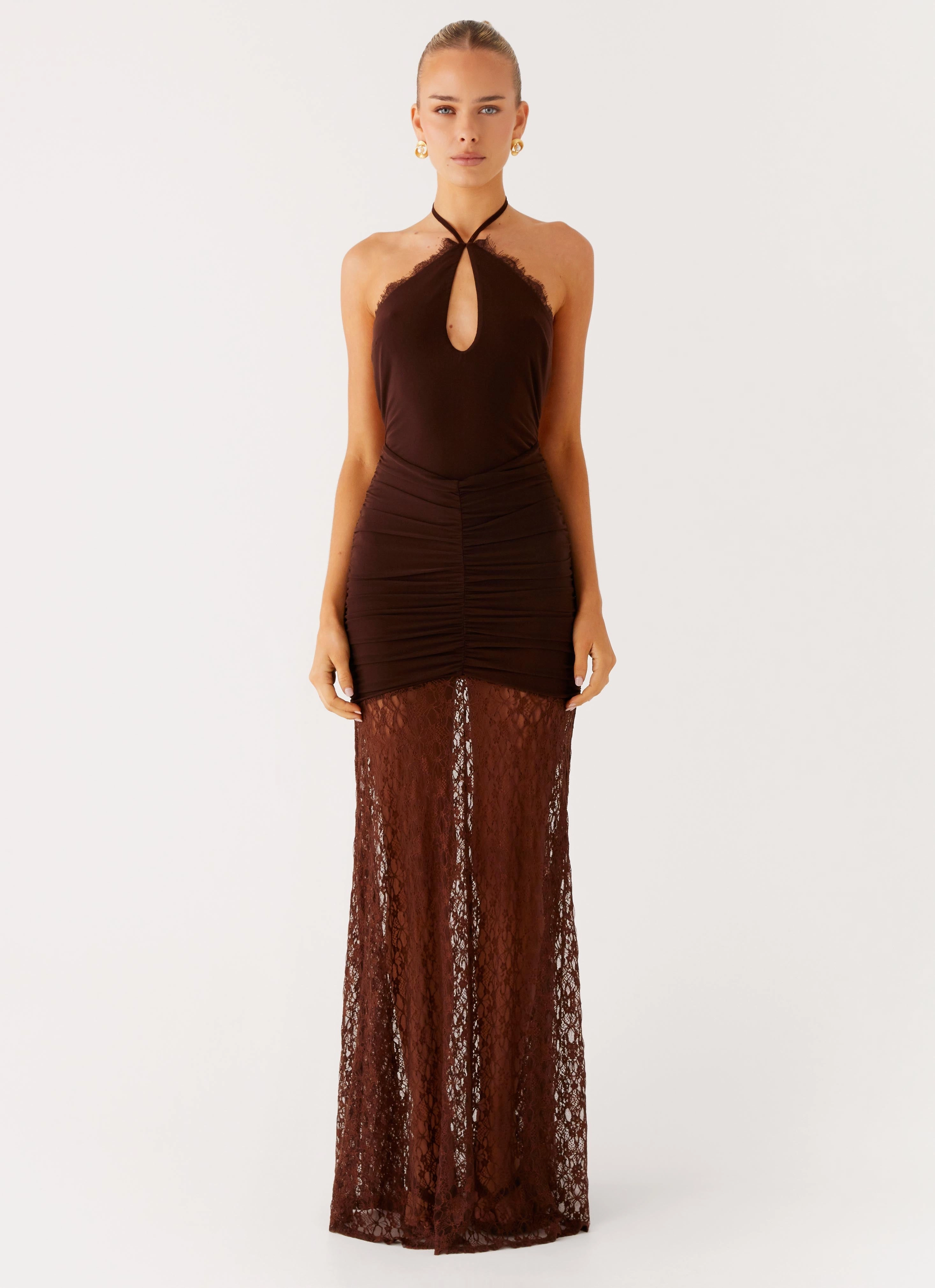 Somber Maxi Dress - Chocolate Timeless Touch