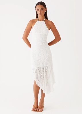 Flattering Look Fit Elegant Layers Sondela Maxi Dress - White