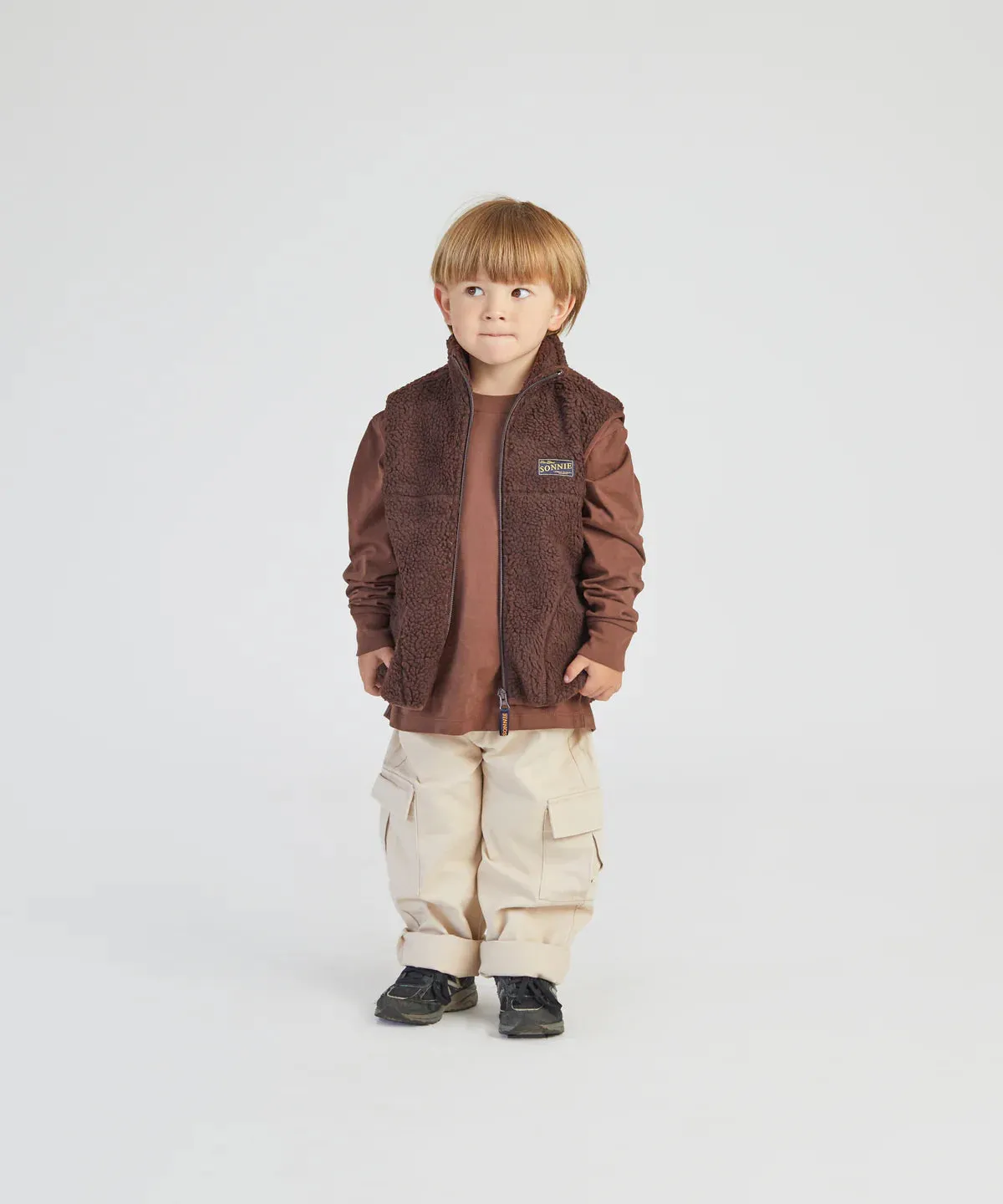 SONNIE - FLEECE VEST - COCOA