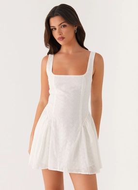 Festival-Ready Alyssa Mini Dress - White