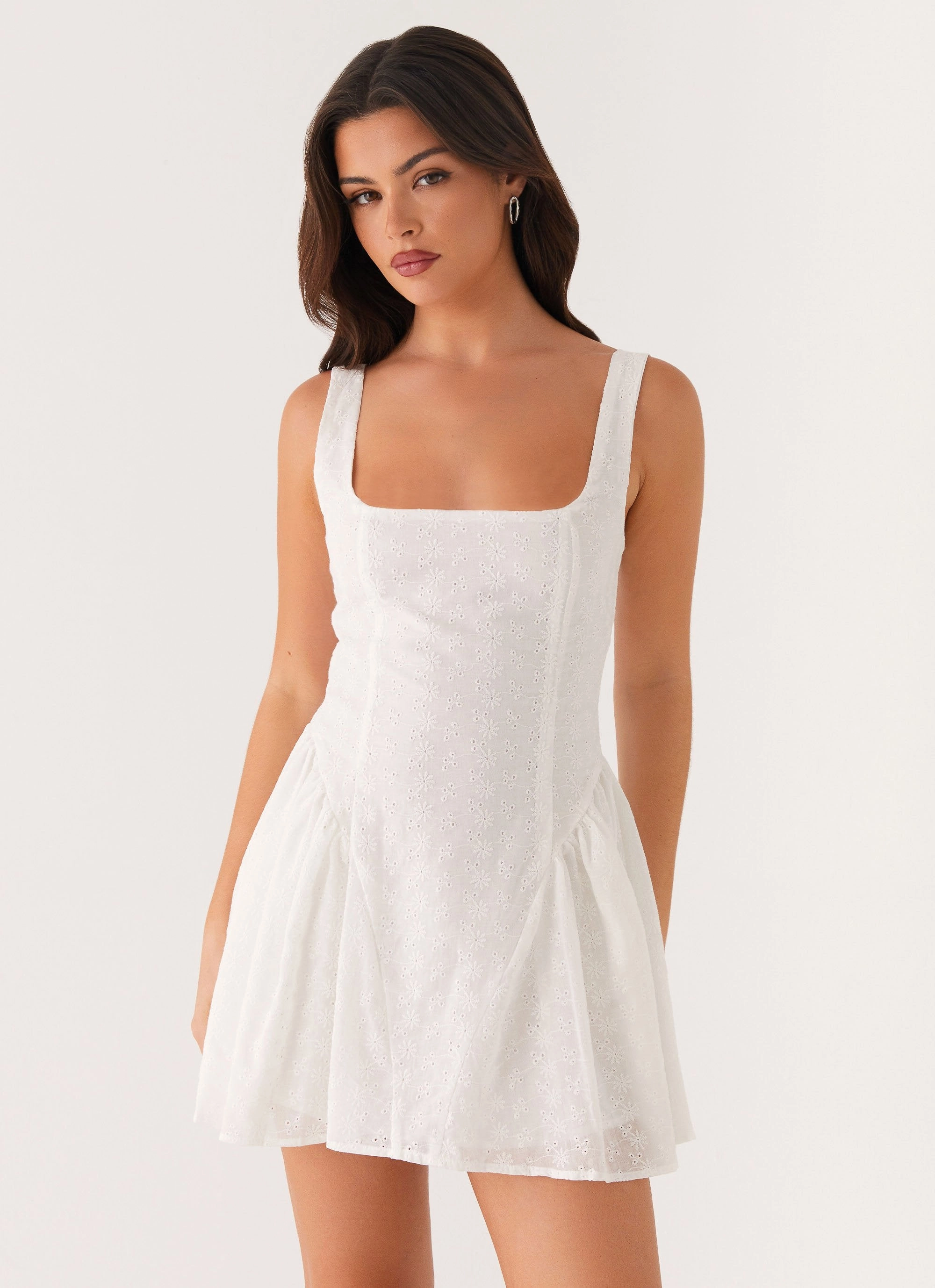 Festival-Ready Alyssa Mini Dress - White
