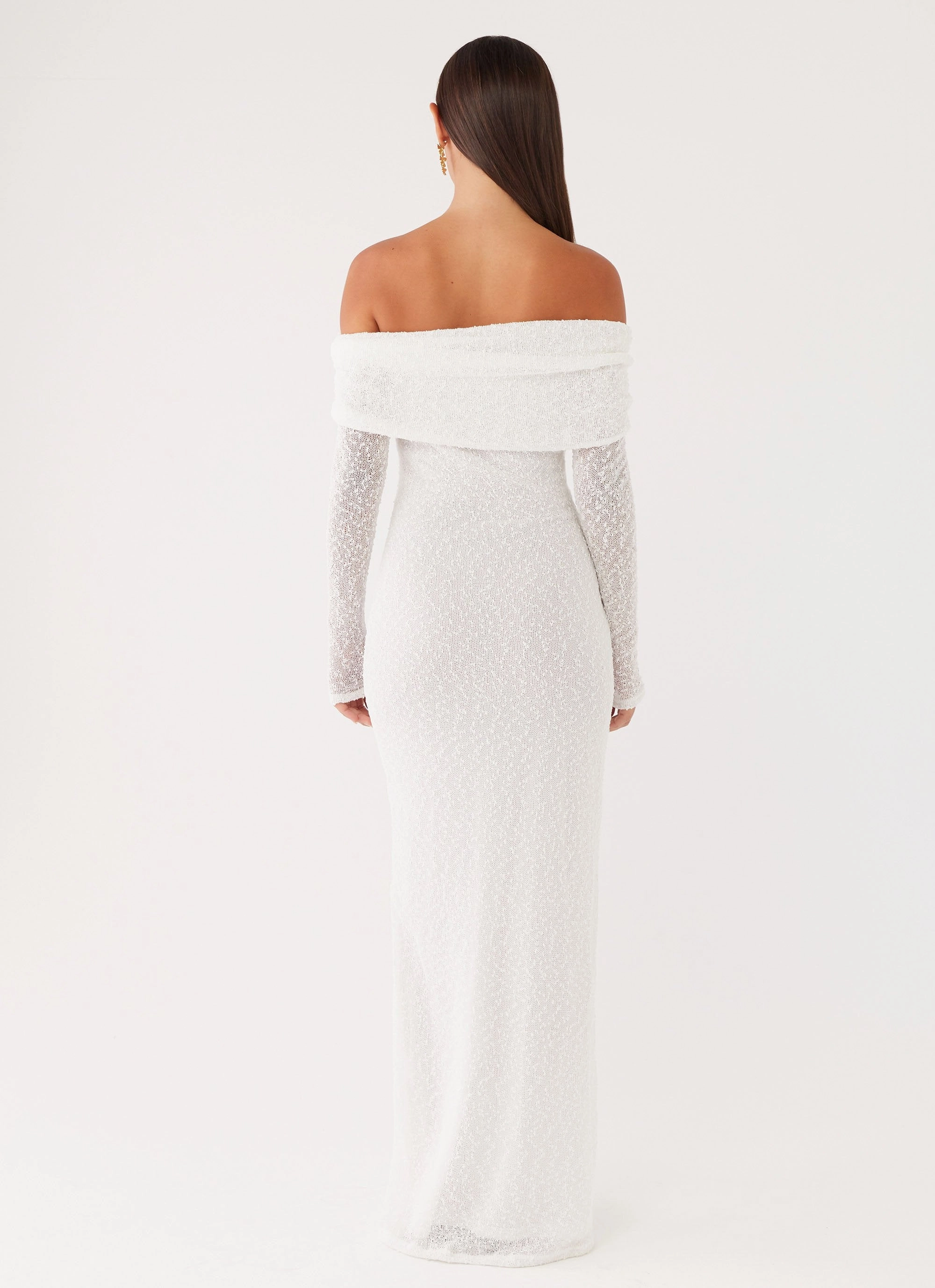 Pollyanna Knit Hardware Maxi Dress - Ivory Essential Piece