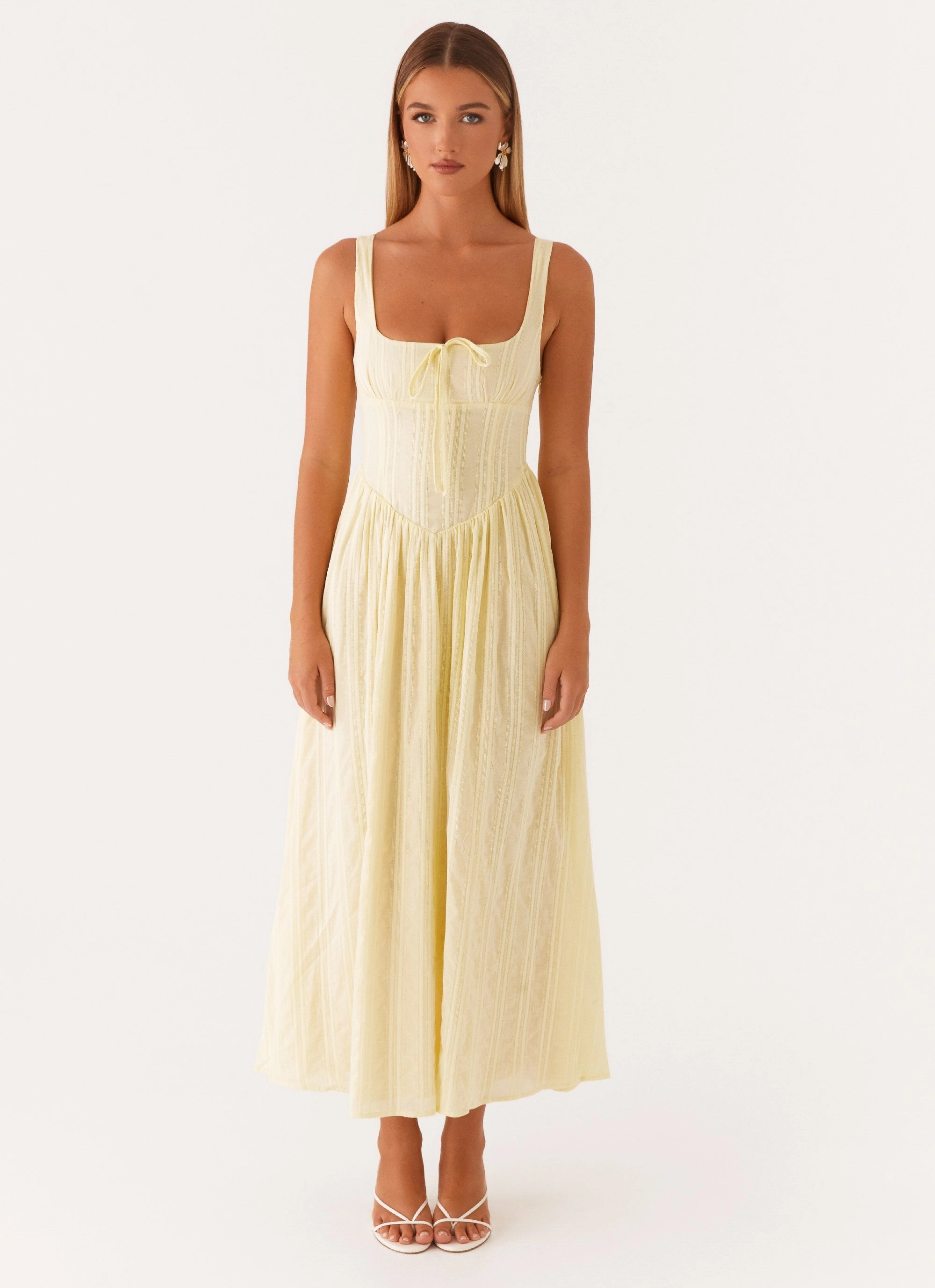 Grab Now Pascuelle Midi Dress - Yellow