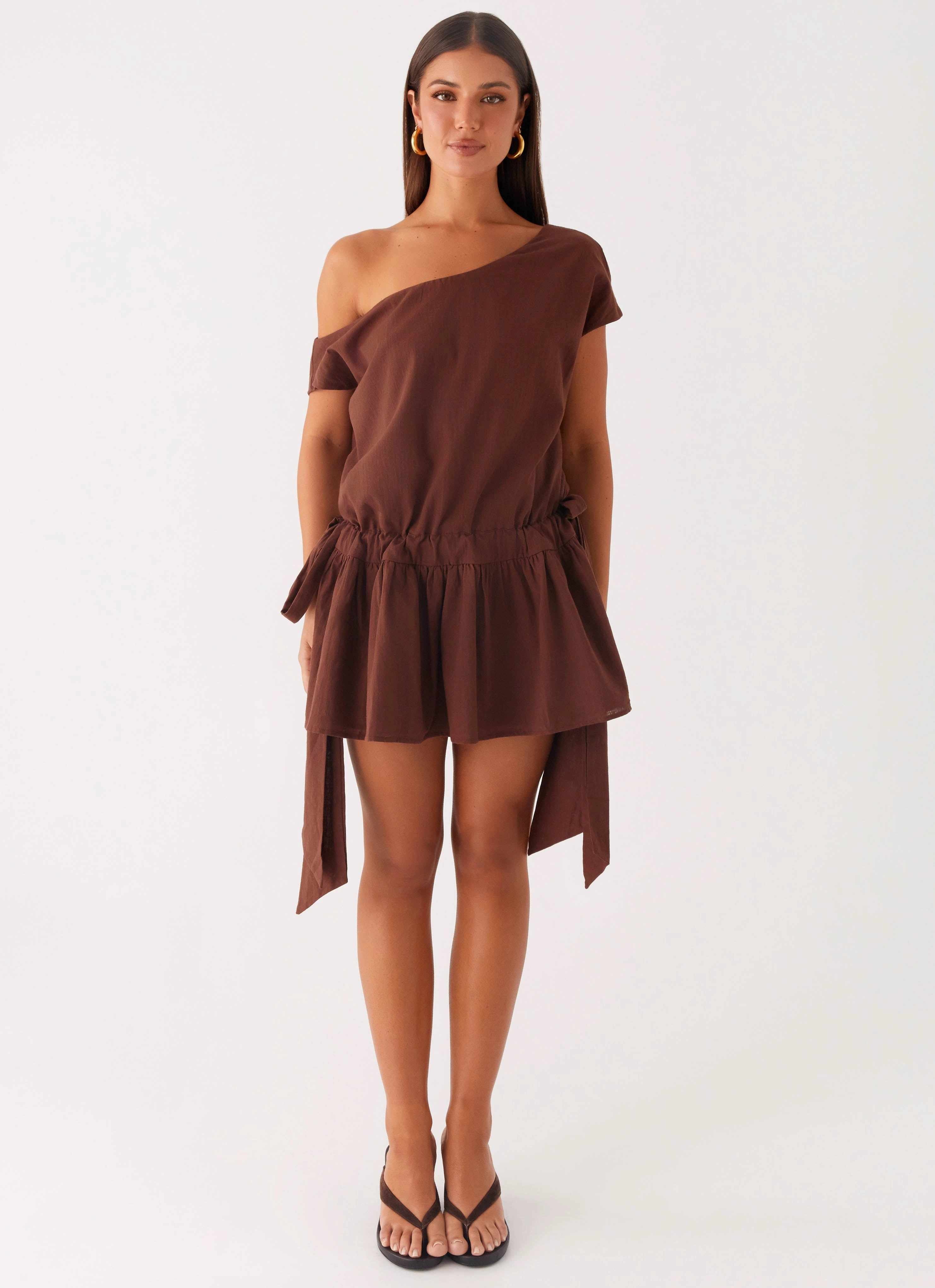 Ettie Mini Dress - Chocolate Floating Shape