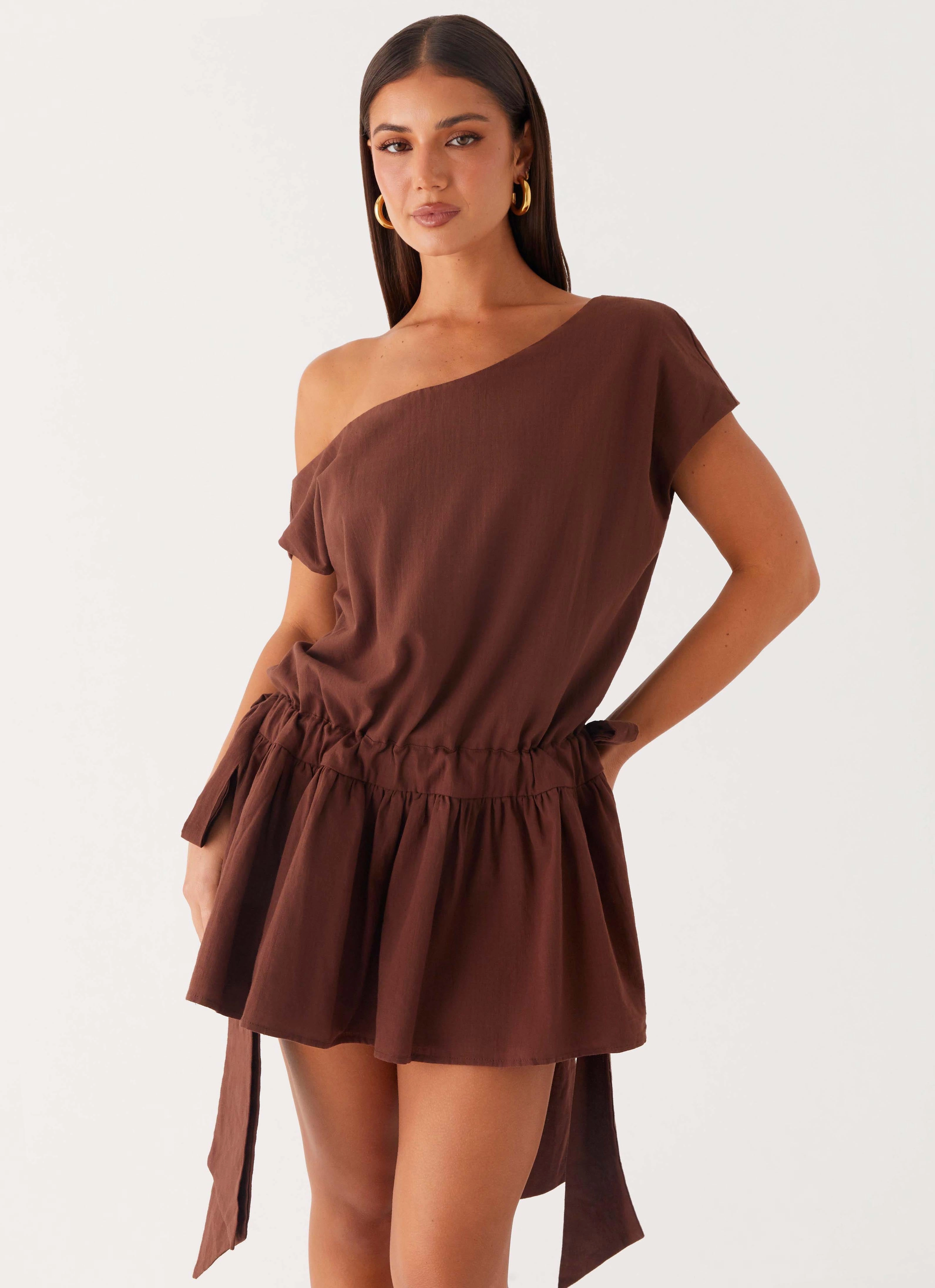 budget-friendly Ettie Mini Dress - Chocolate