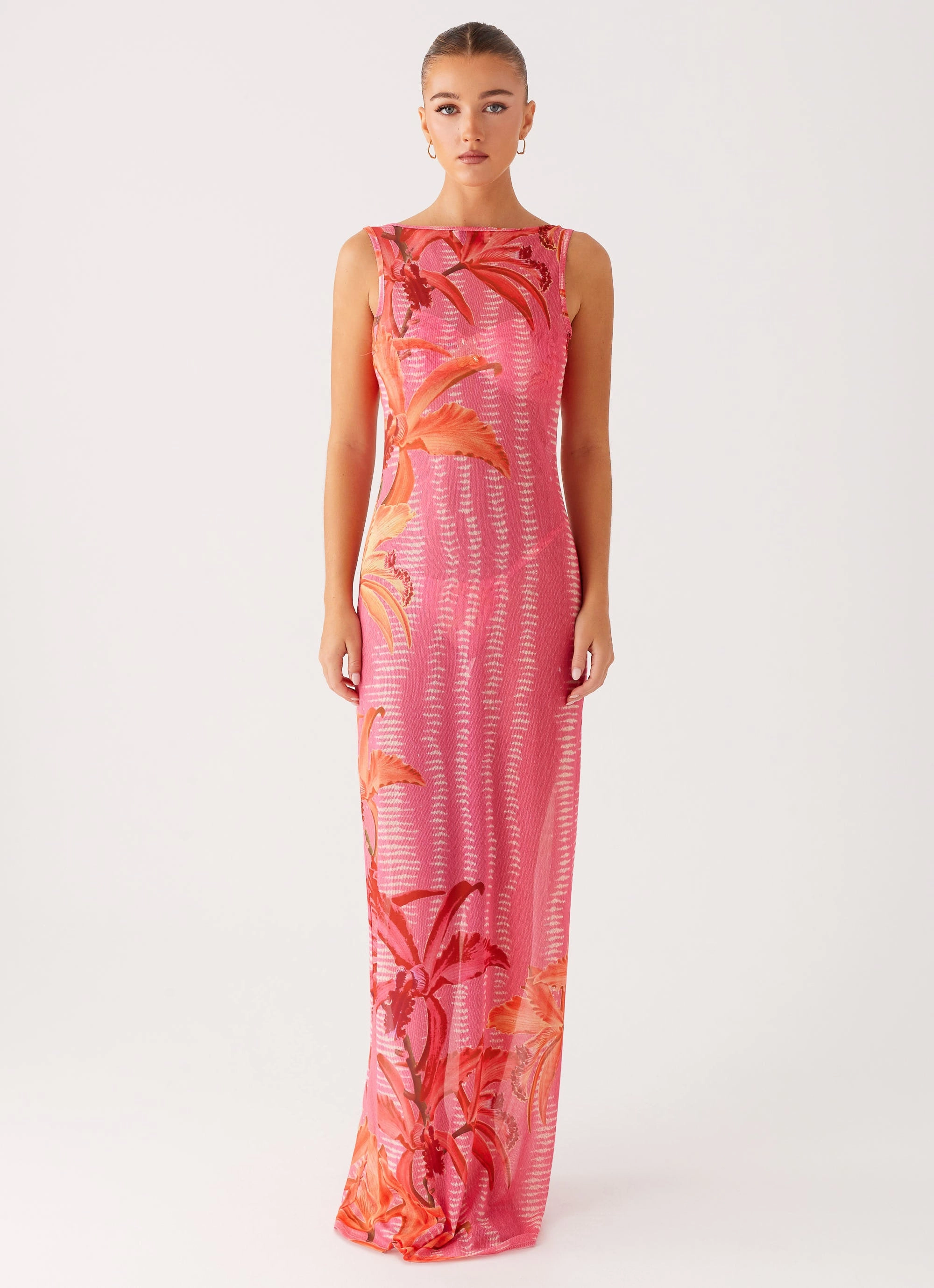 Sorella Maxi Dress - Tropical Pink Print Family Vibe