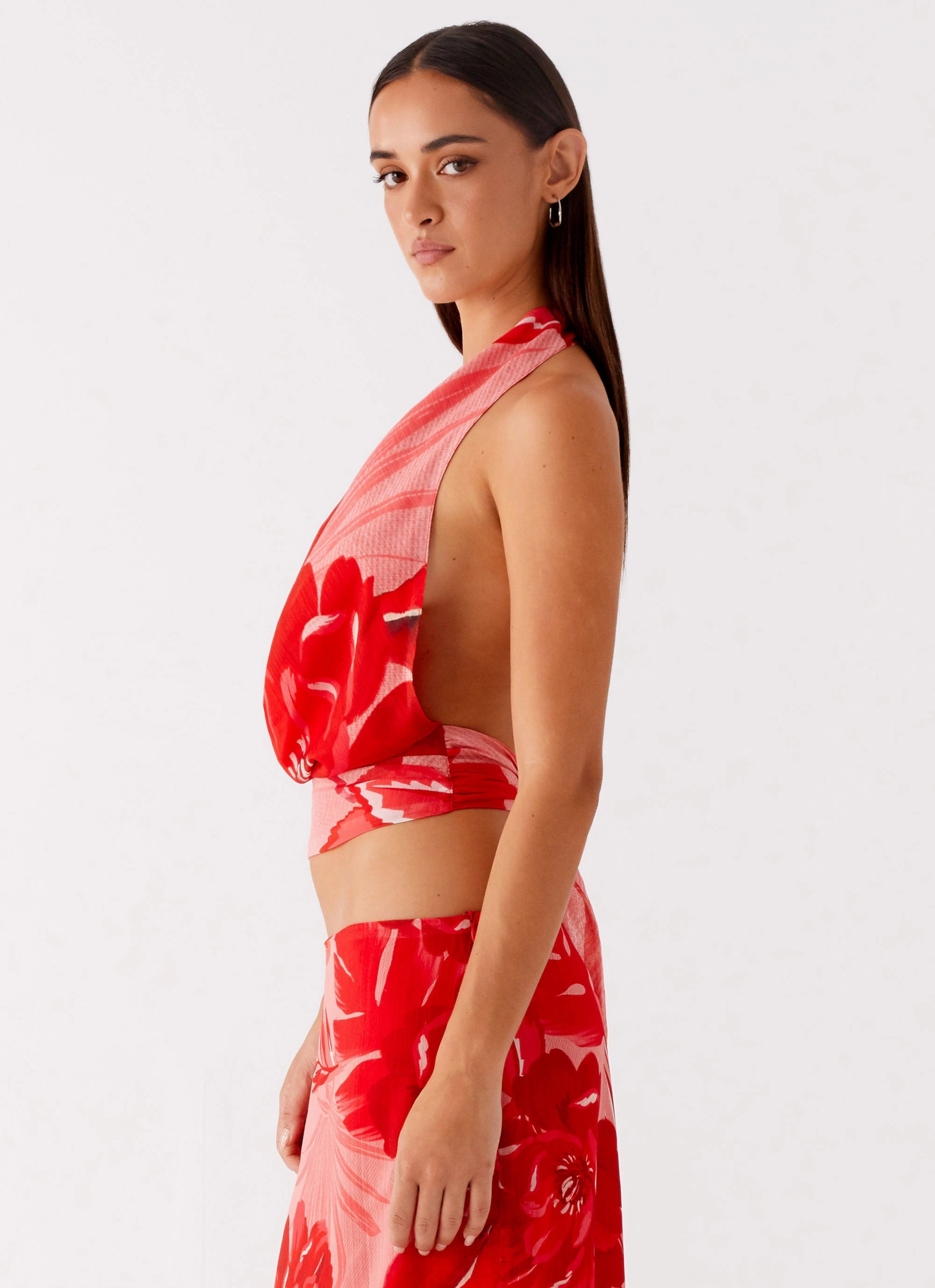Soren Halter Top - Sicily Sunsets Print High Loft Insulation