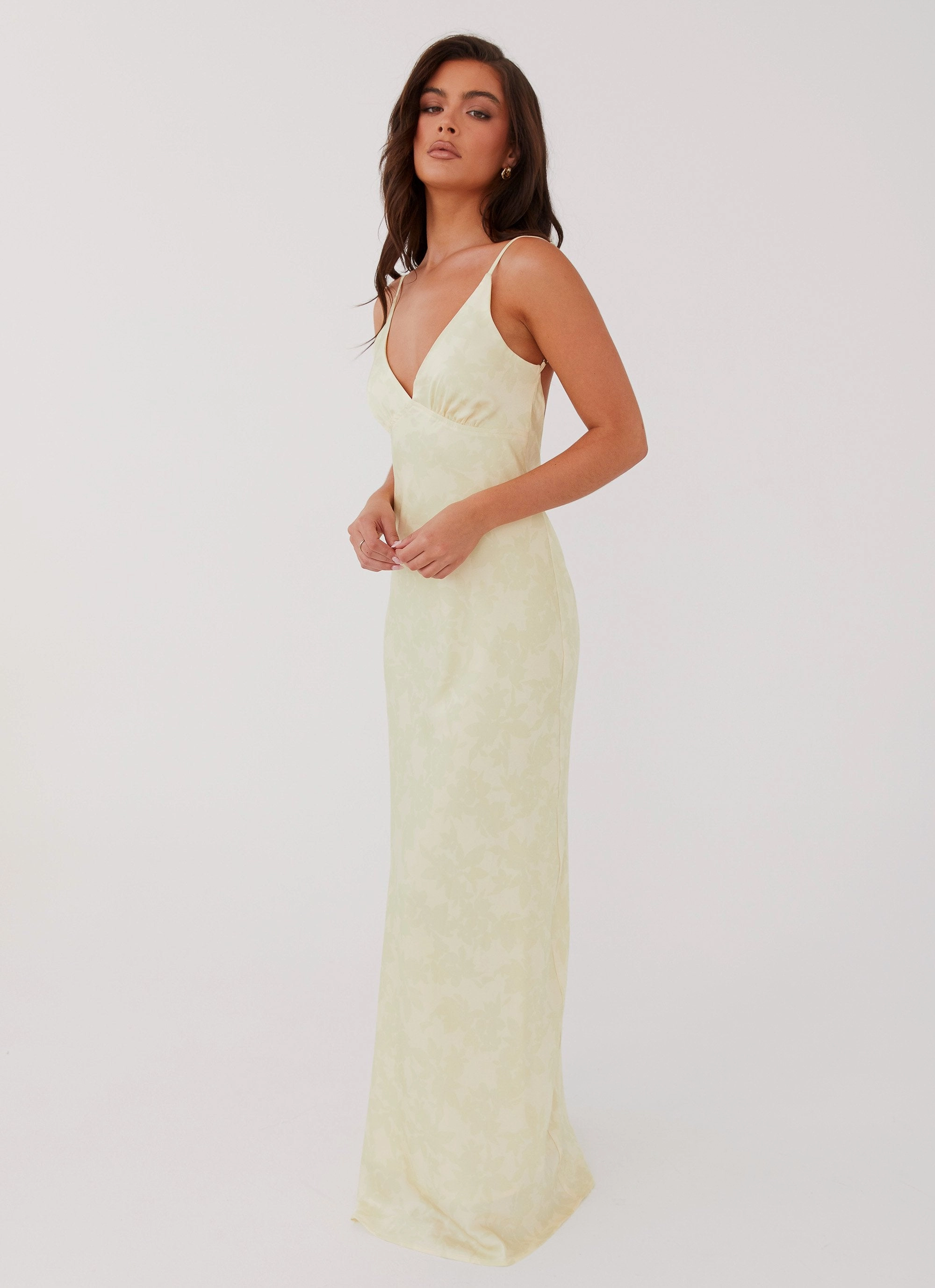 Sorrento Sun Maxi Dress - Yellow Floral Shine Soft