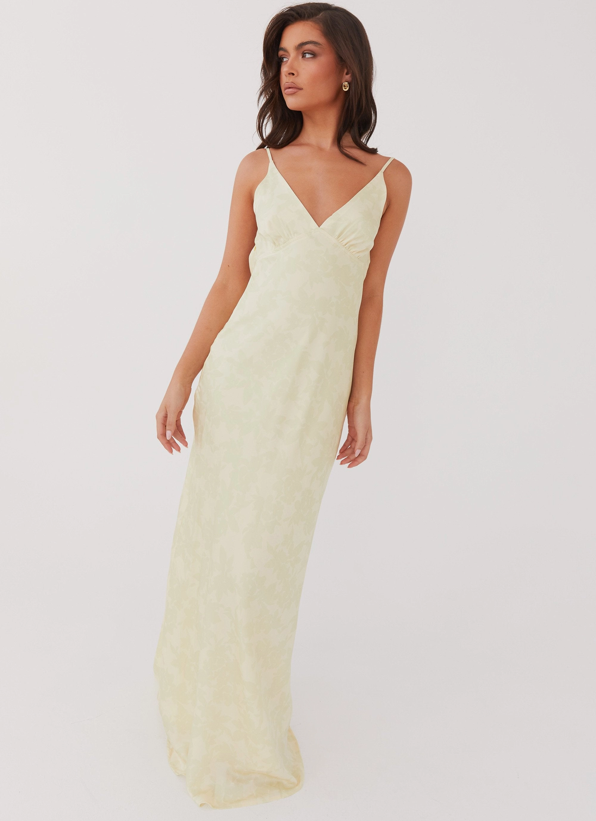Sorrento Sun Maxi Dress - Yellow Floral Weekend Chic Simple Texture