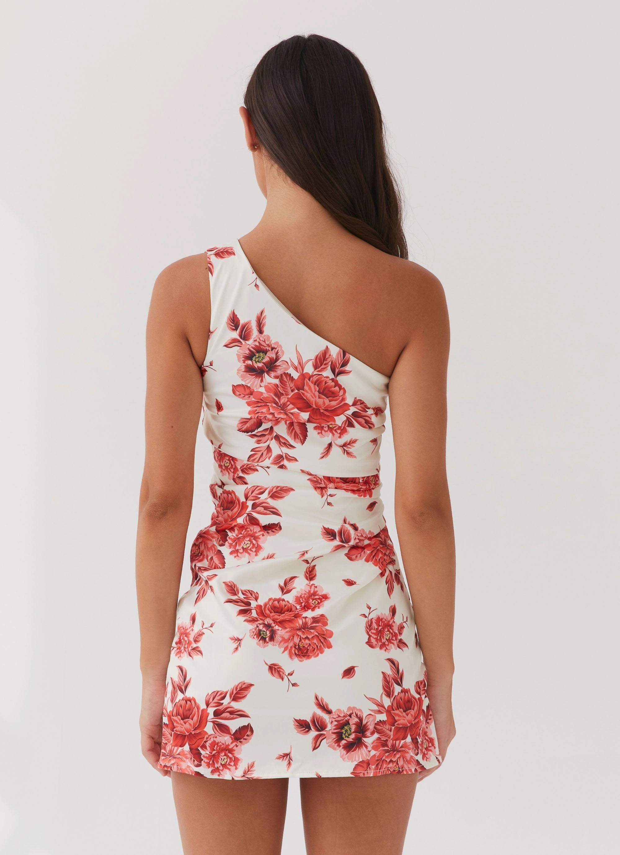 Shiny-Lining Celebrity-Inspired Sovere Satin Mini Dress - Rosa Floria