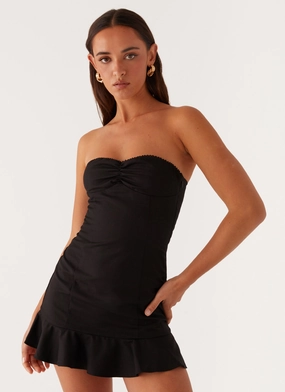Delmi Bustier Mini Dress - Black Nature Glow Cute Touch