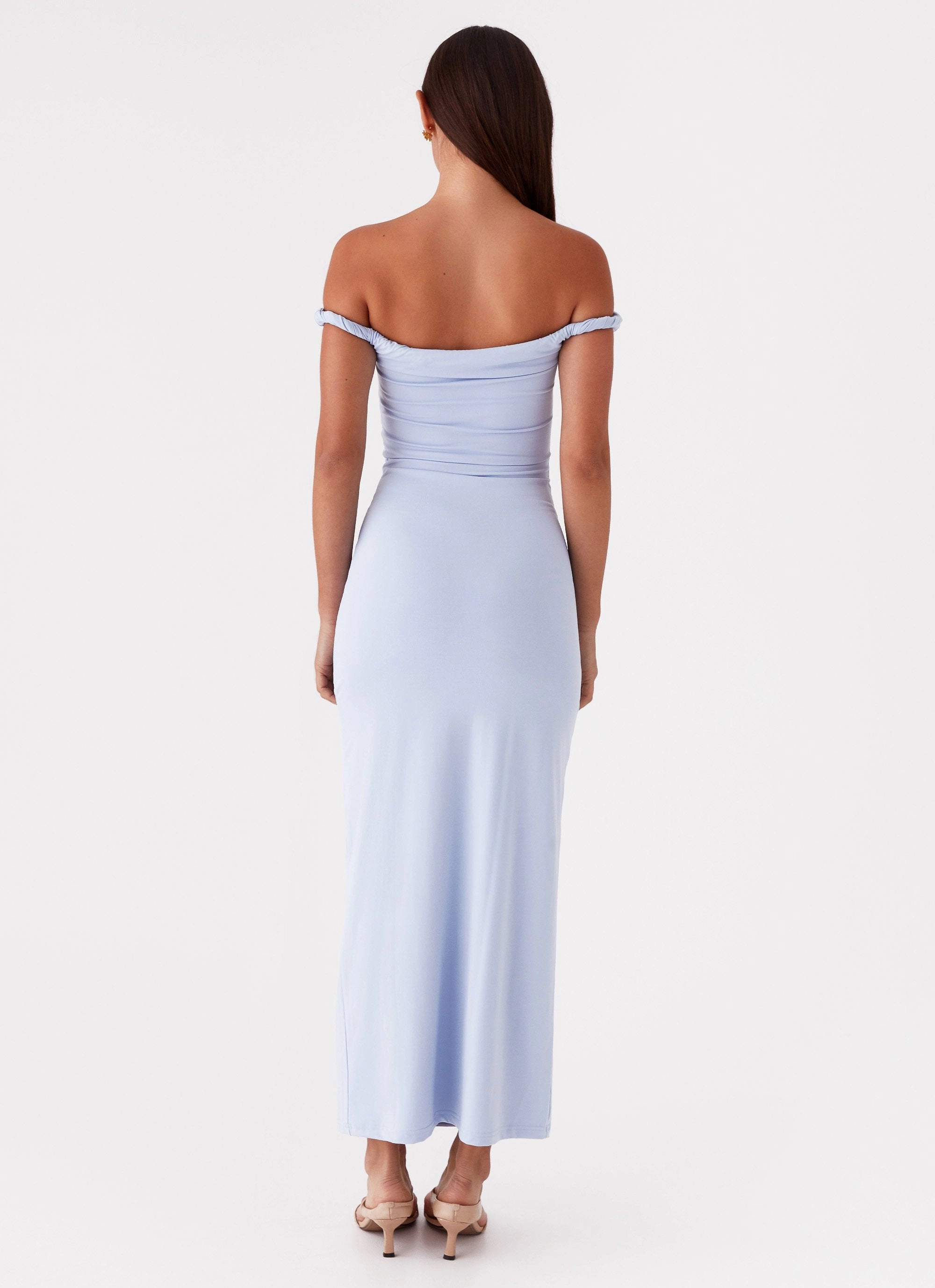 Arabella Twist Shoulder Maxi Dress - Blue Stylish Pick