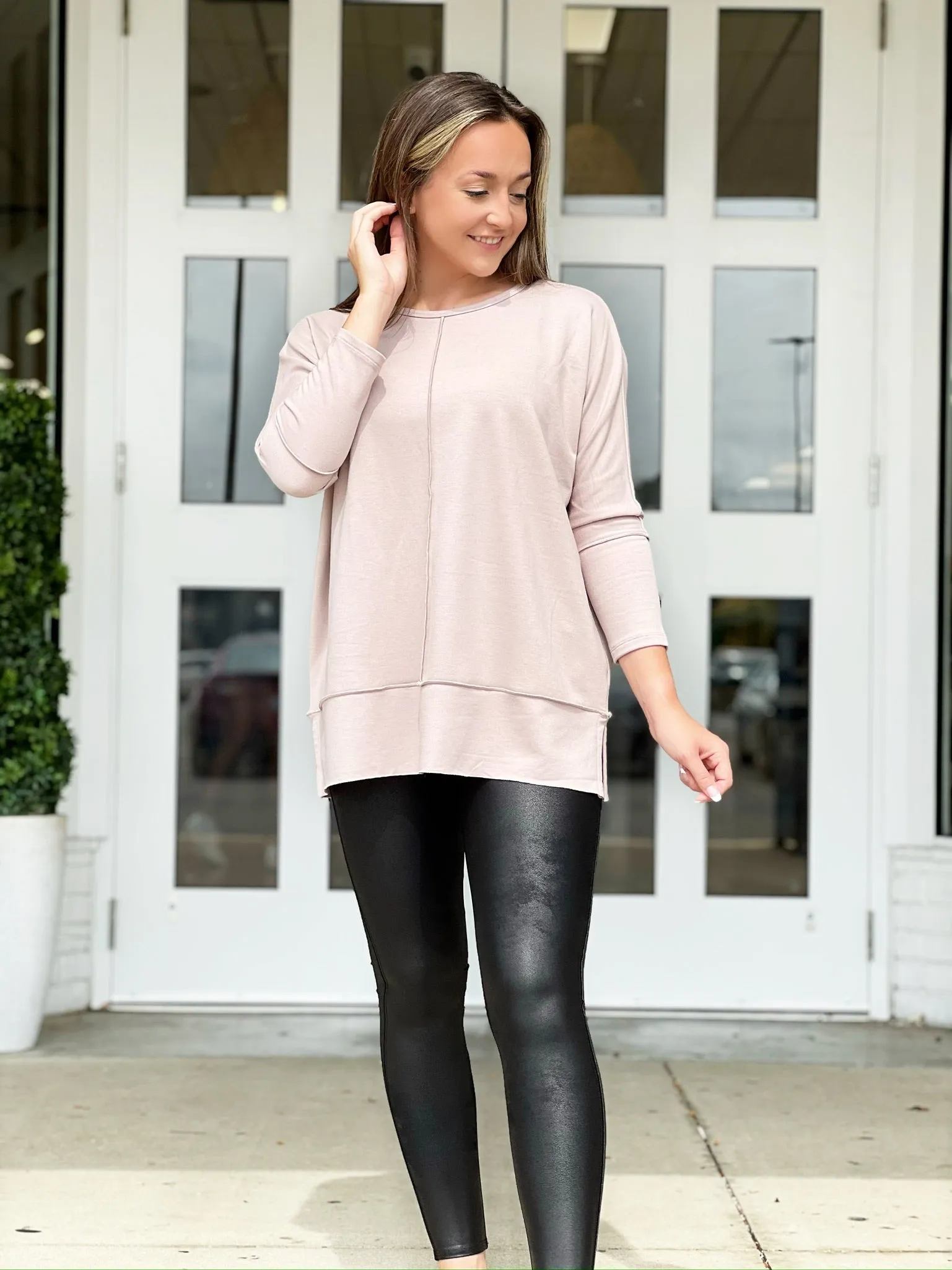 Fit Flex SPANX Faux Leather Legging- Black-(FINAL SALE)