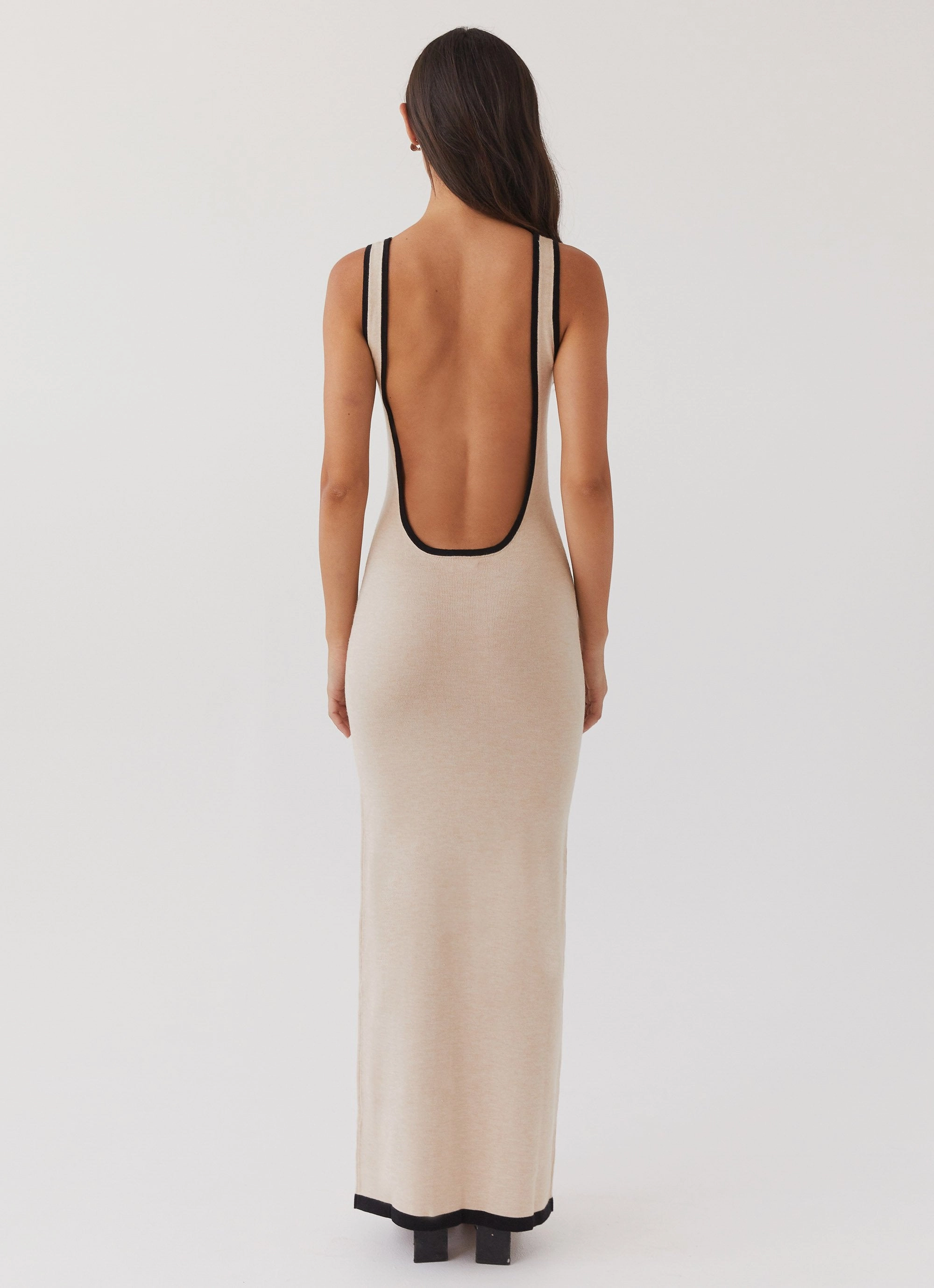 Sunset Look Lost In Paris Knit Maxi Dress - Tapioca