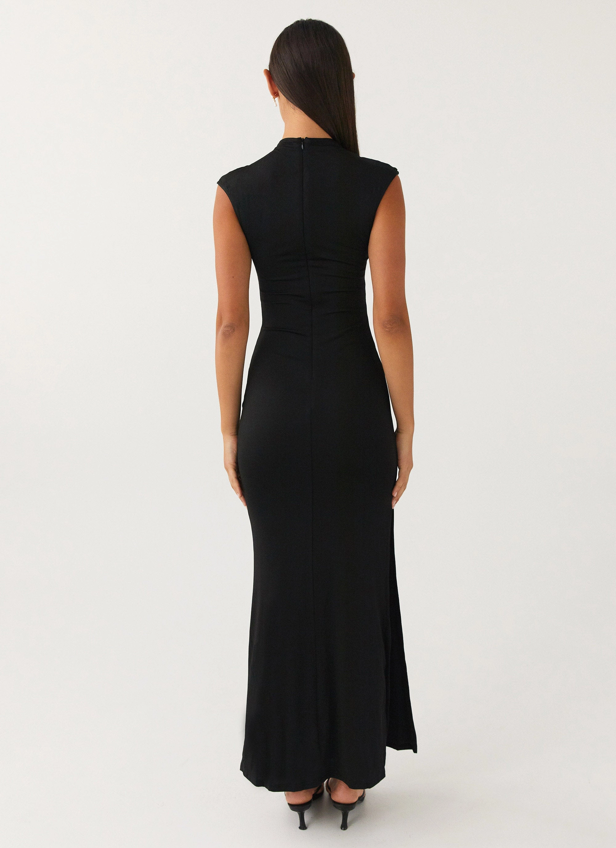 Quiet Sweet Special Affair Maxi Dress - Black