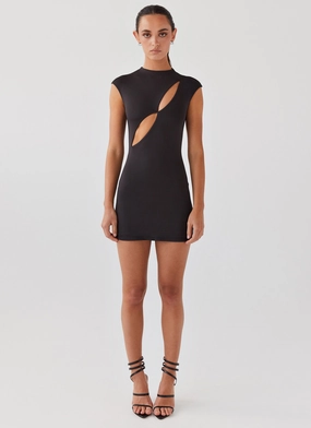 Special Affair Mini Dress - Black Beaded-Edge Refined touch