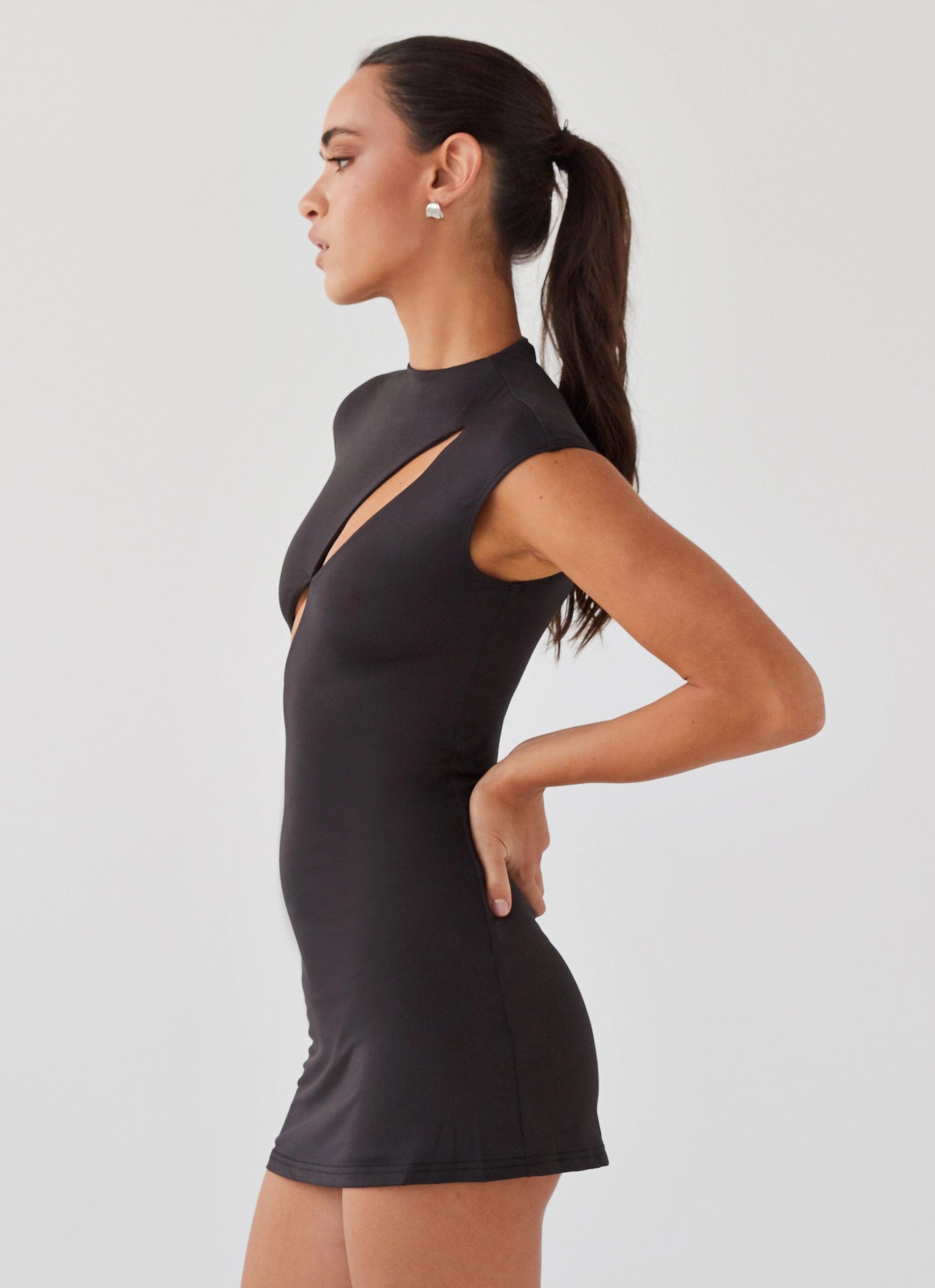 Care-Instructions-Included Balanced Tones Special Affair Mini Dress - Black