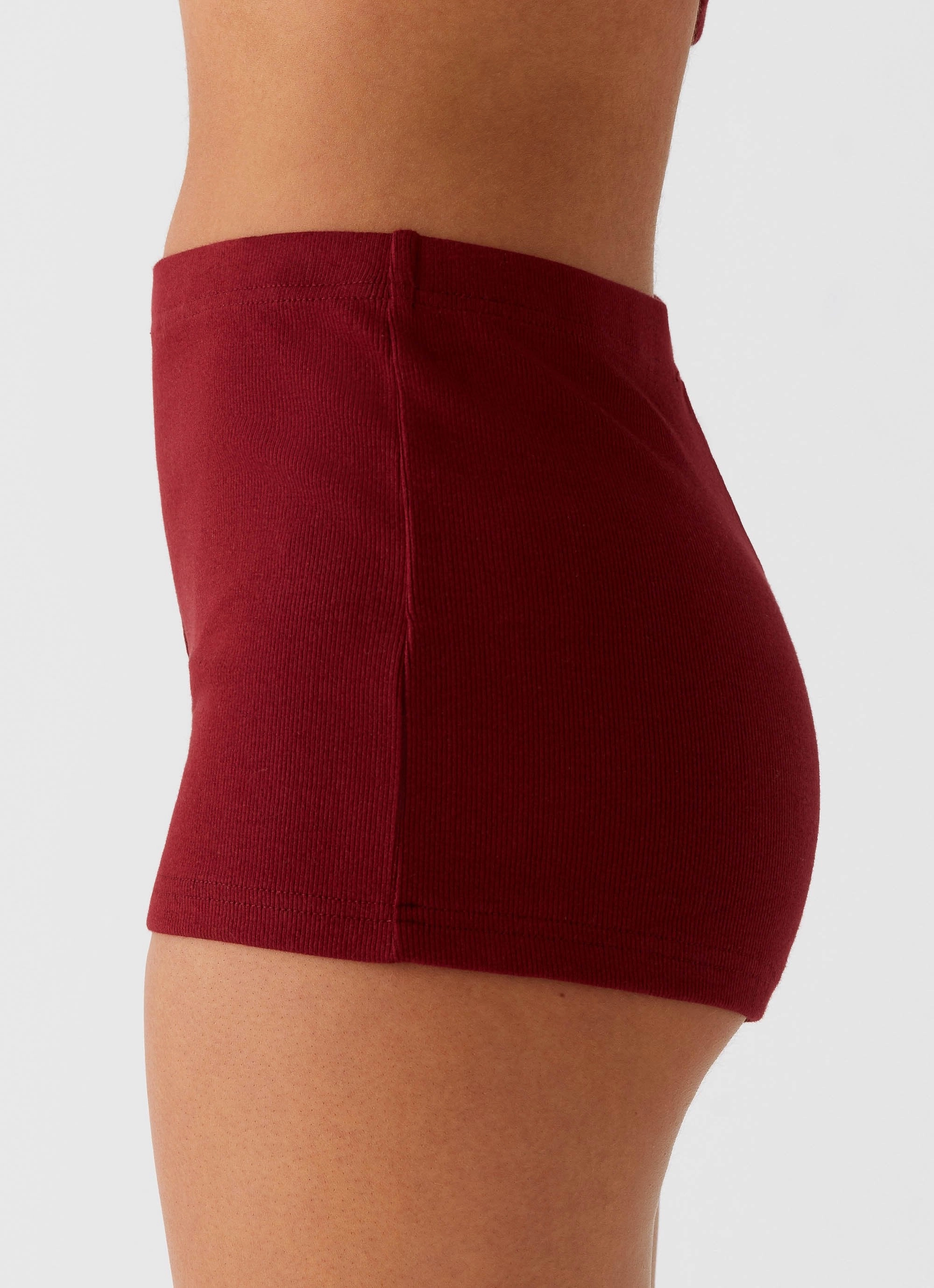 Spectate Mini Shorts - Maroon TearResistantPanels