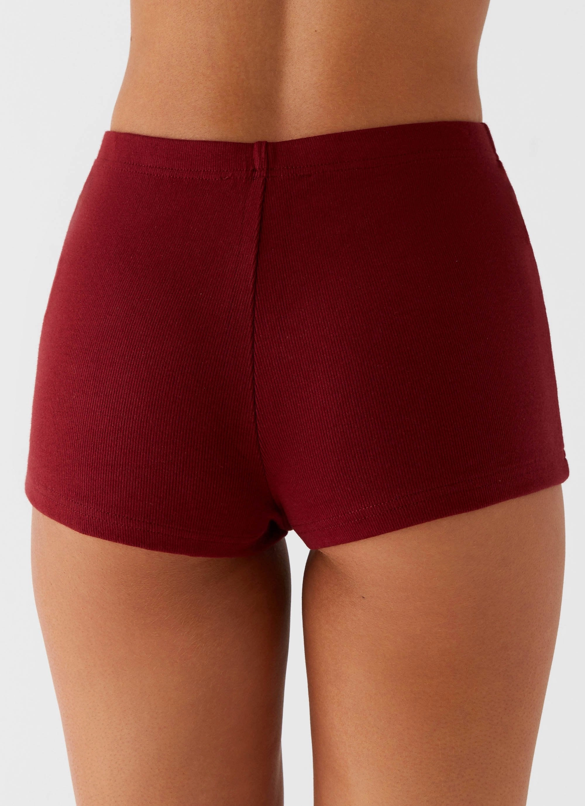 ReflectiveTrim Spectate Mini Shorts - Maroon