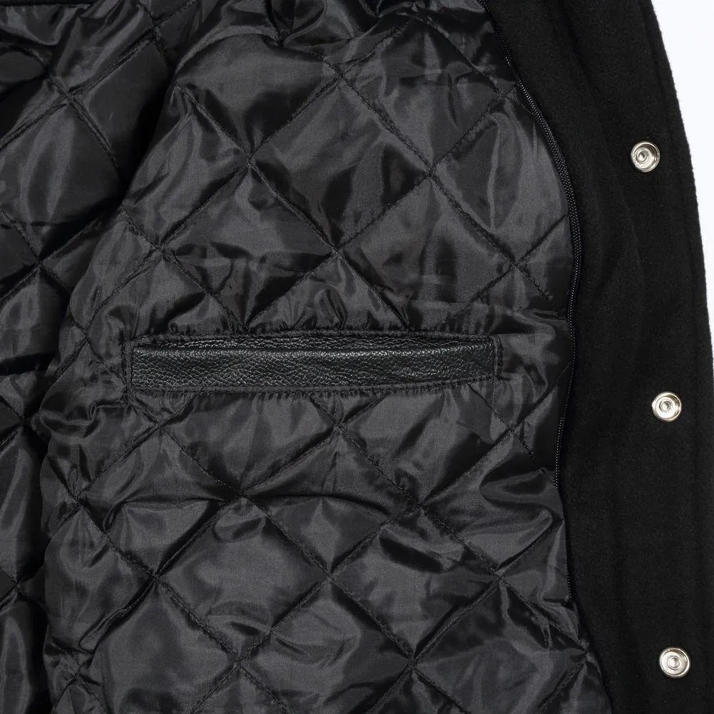 Spine Spark MA-1 Green Satin Varsity Jacket Green Rib