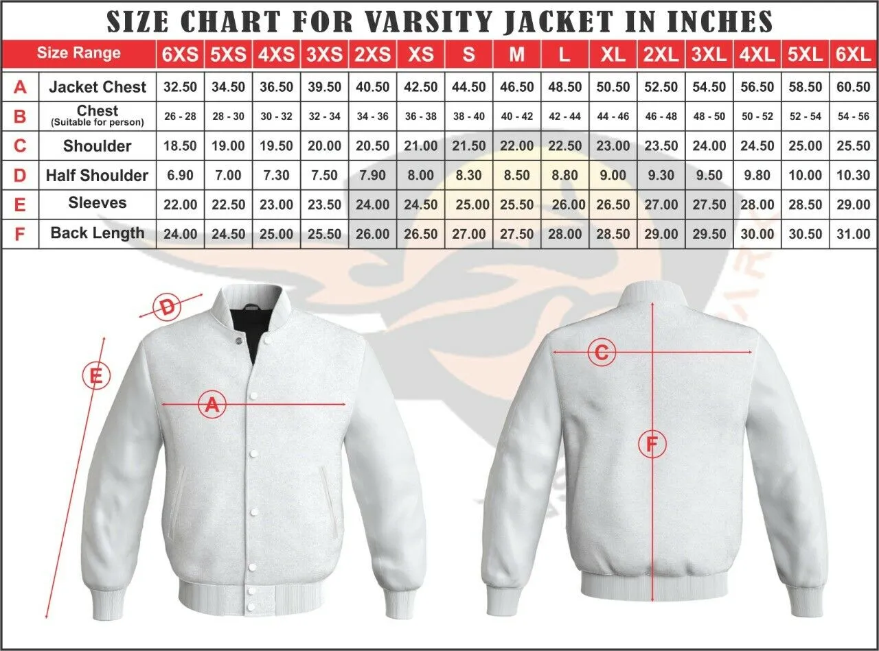 Spine Spark Men's Sky Blue Wool Varsity Jacket White Leather Sleeves