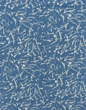 Splashes Jeans Blue Printed Denim Chambray Fabric