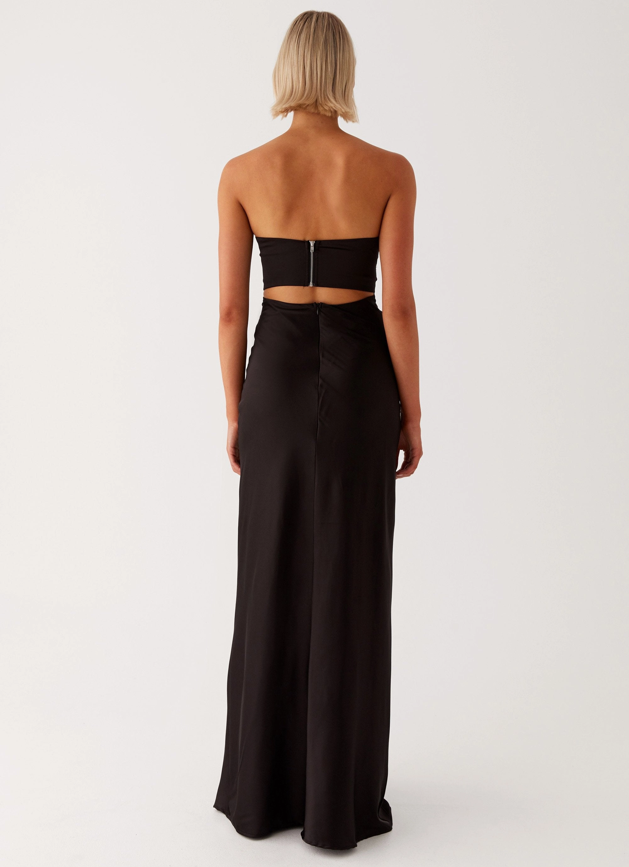 Tailored Mood Night Vibes Tianna Strapless Maxi Dress - Black